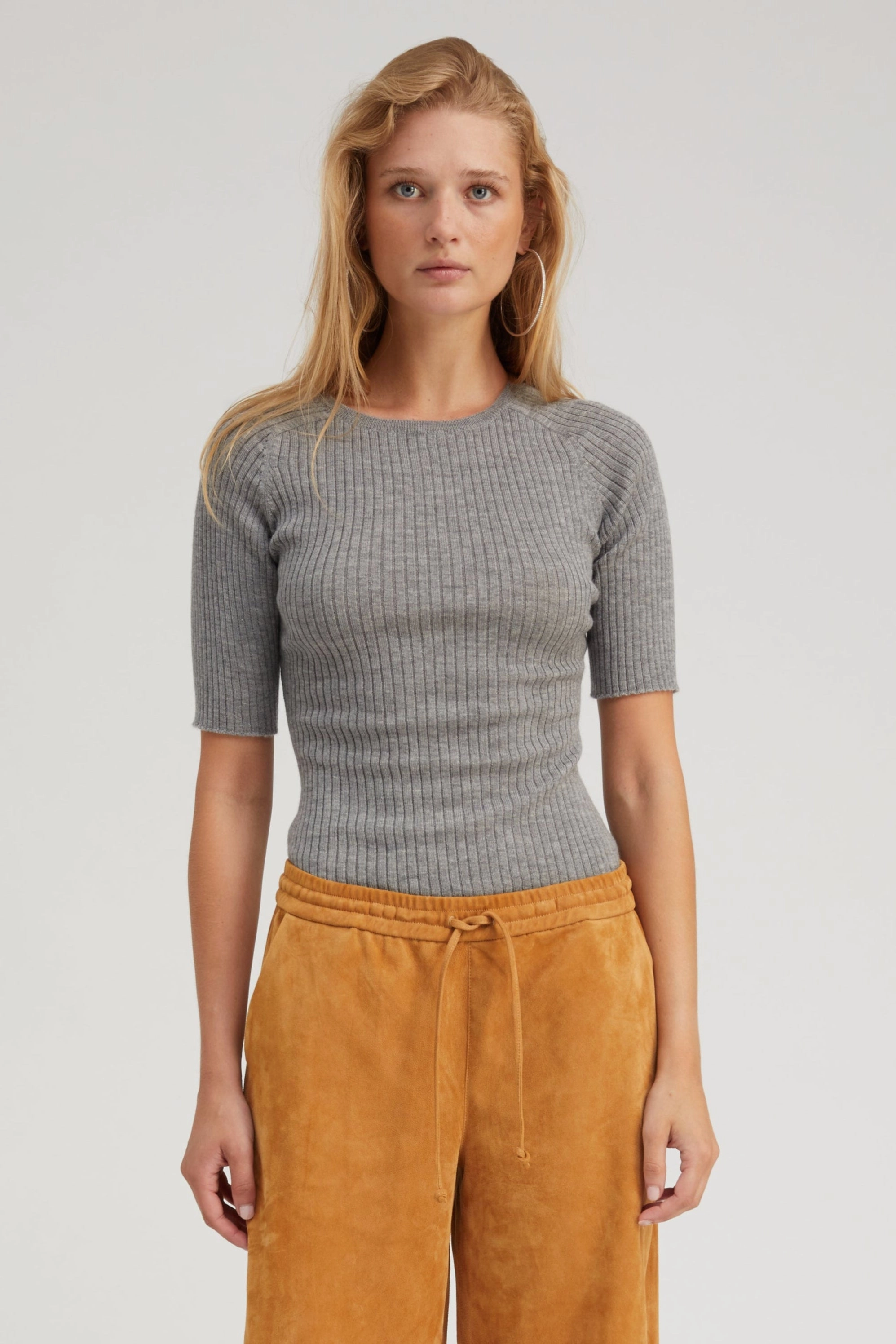 AntiPillingTreatment Thunder Cashmere Mid Sleeve Crewneck