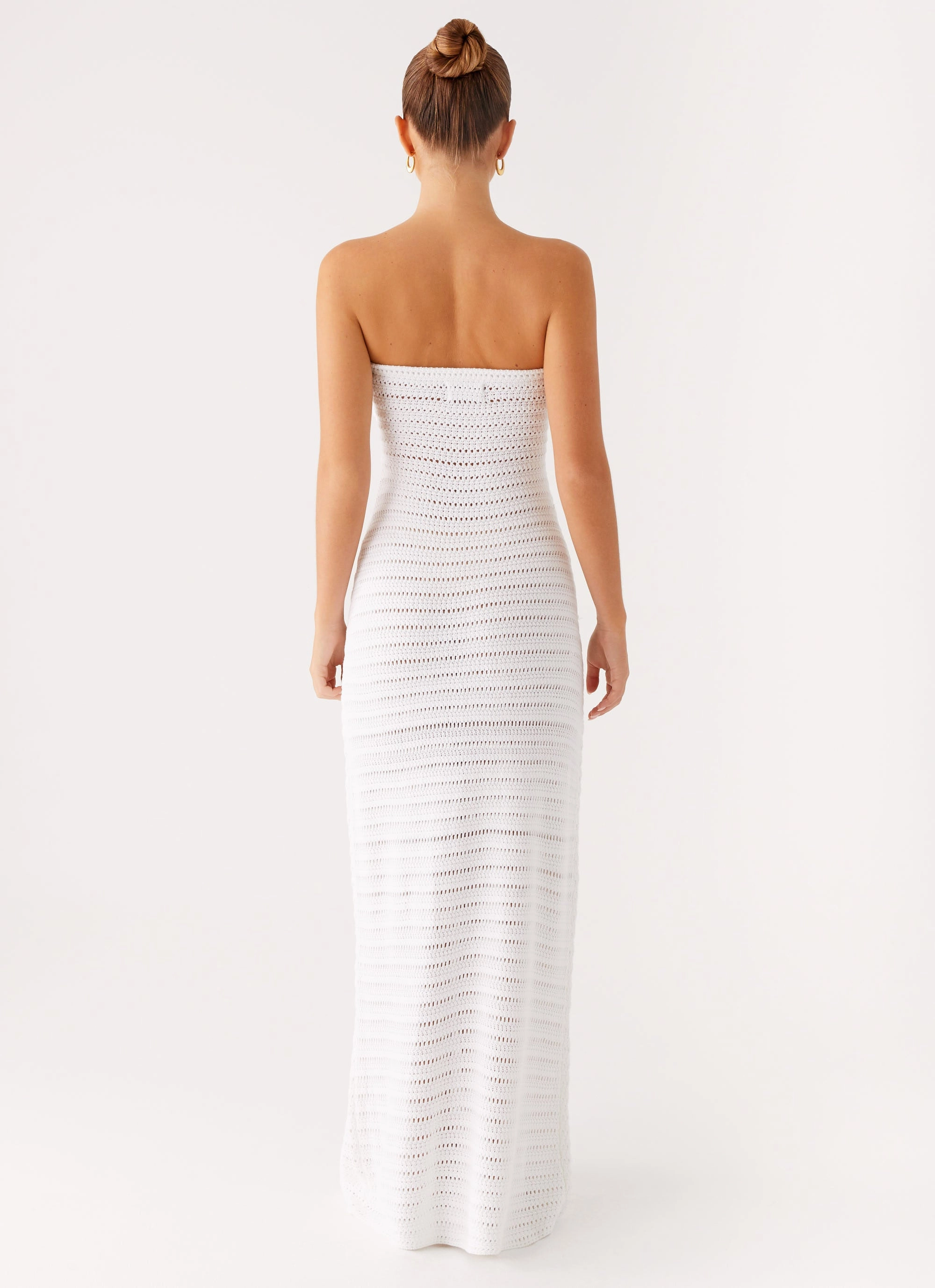 Diaz Crochet Maxi Dress - White Inner Glow