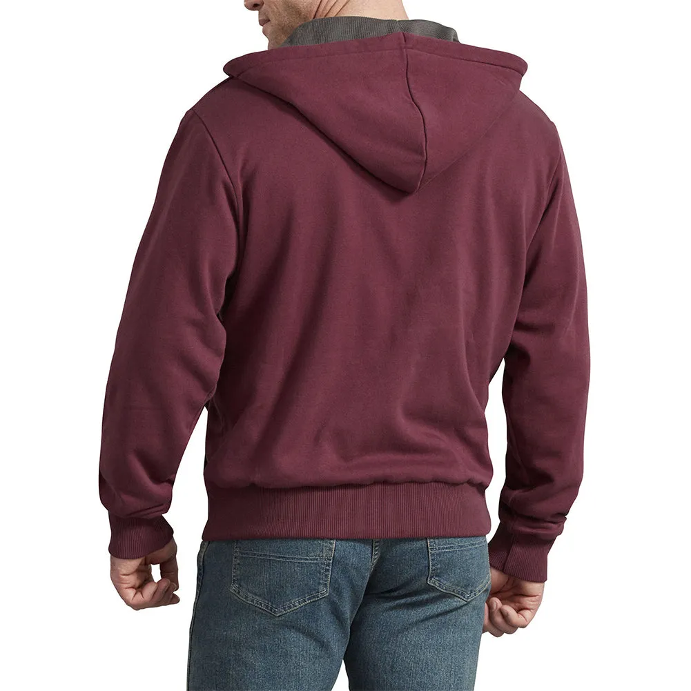 Dickies Men's TW382 Thermal Knit Lined Front Pocket Fleece Zip Up Hoodie