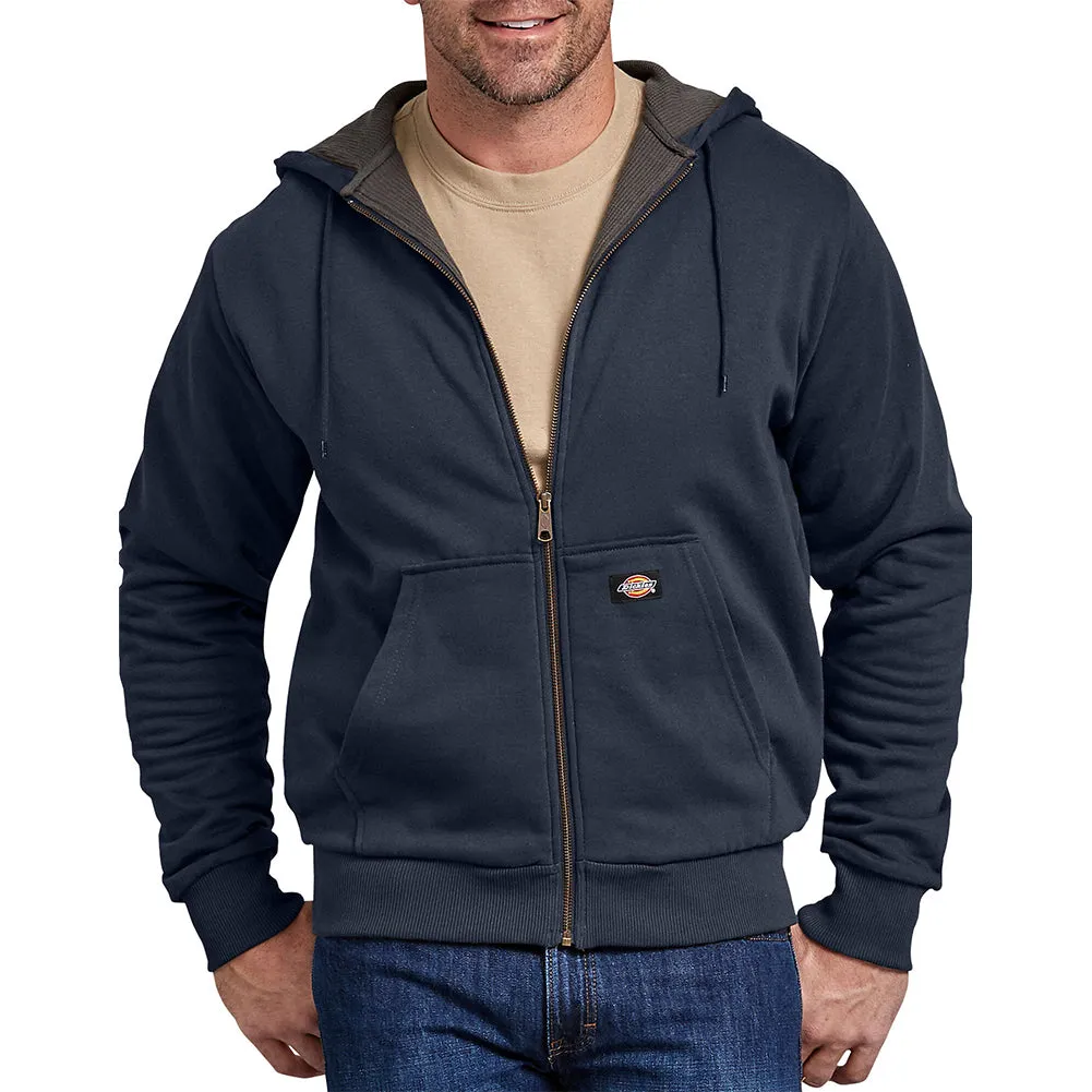 Dickies Men's TW382 Thermal Knit Lined Front Pocket Fleece Zip Up Hoodie