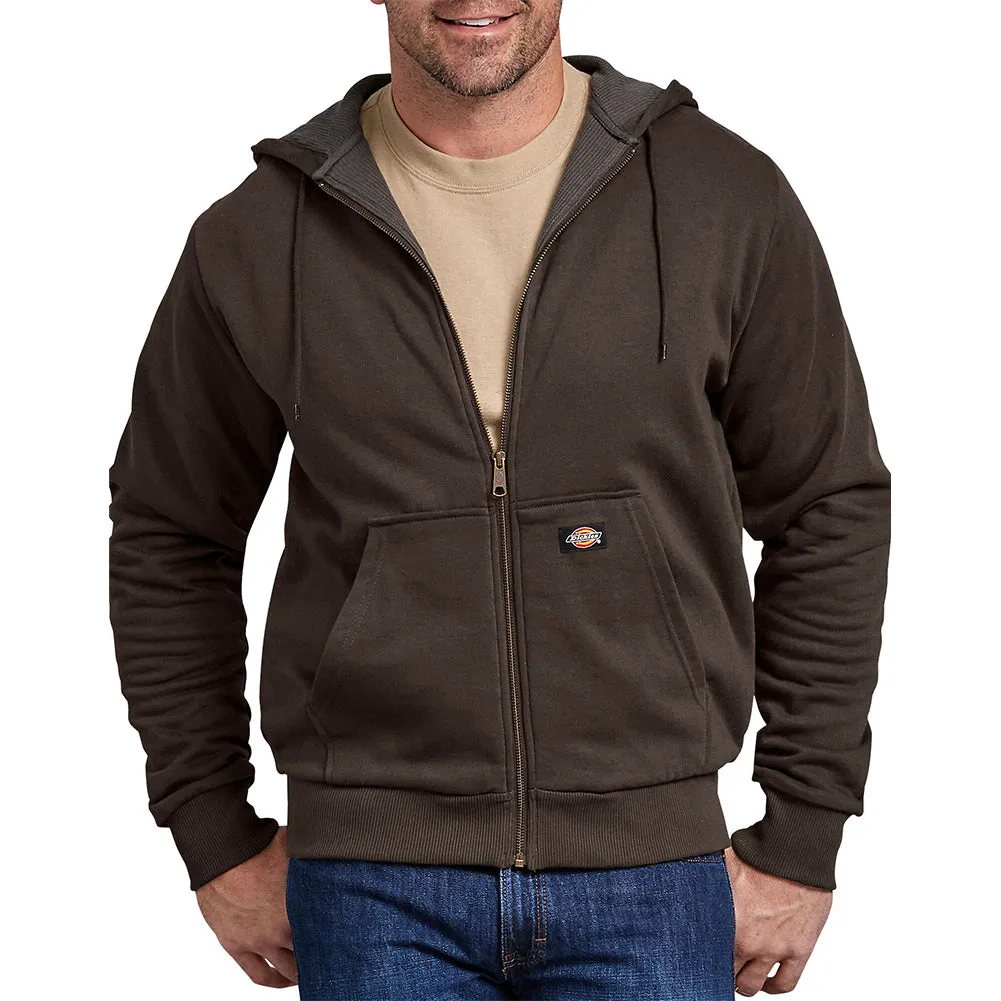 Dickies Men's TW382 Thermal Knit Lined Front Pocket Fleece Zip Up Hoodie