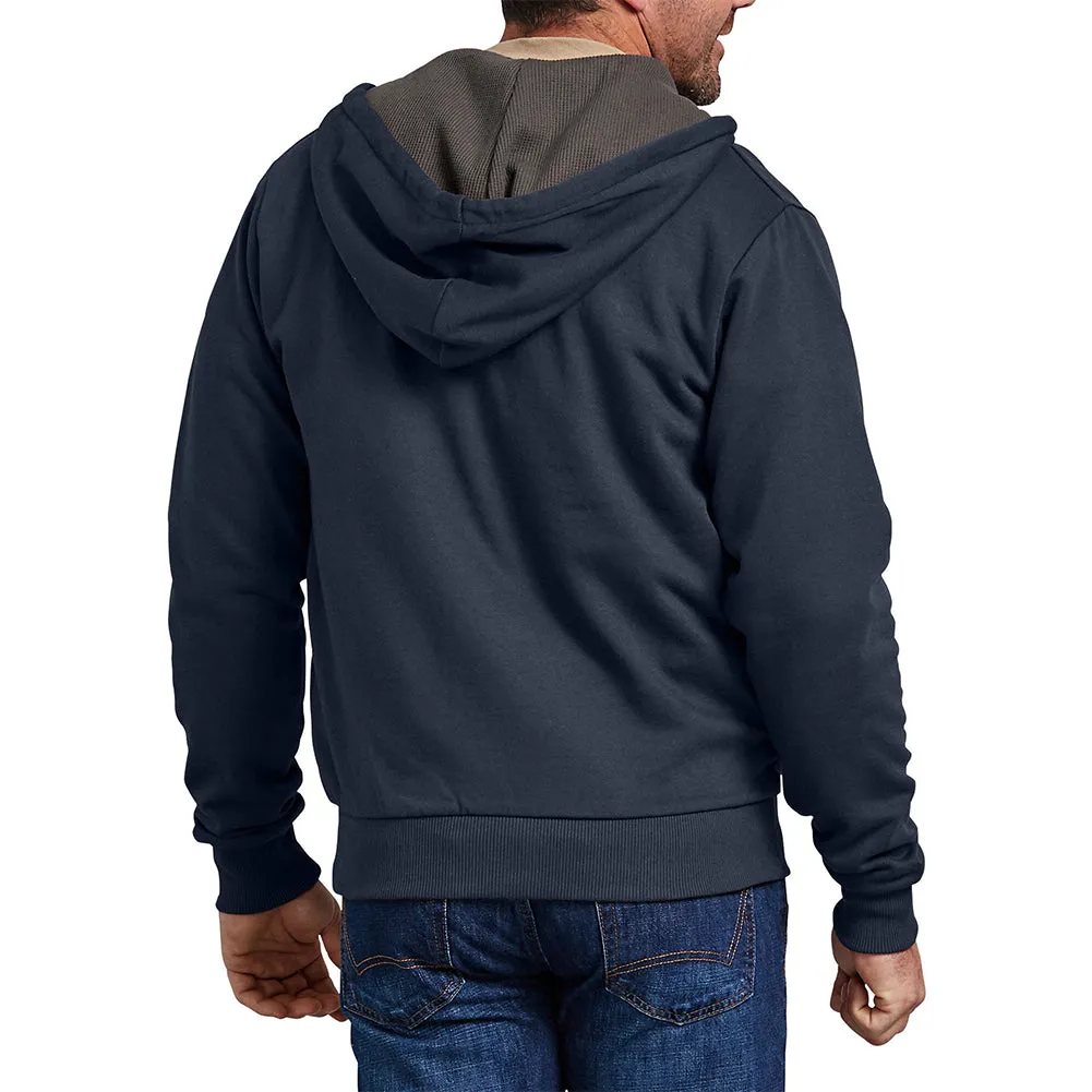 Dickies Men's TW382 Thermal Knit Lined Front Pocket Fleece Zip Up Hoodie