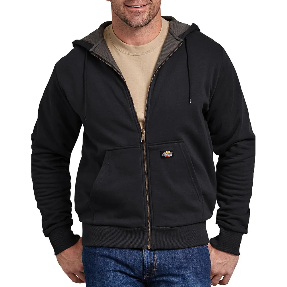 Dickies Men's TW382 Thermal Knit Lined Front Pocket Fleece Zip Up Hoodie