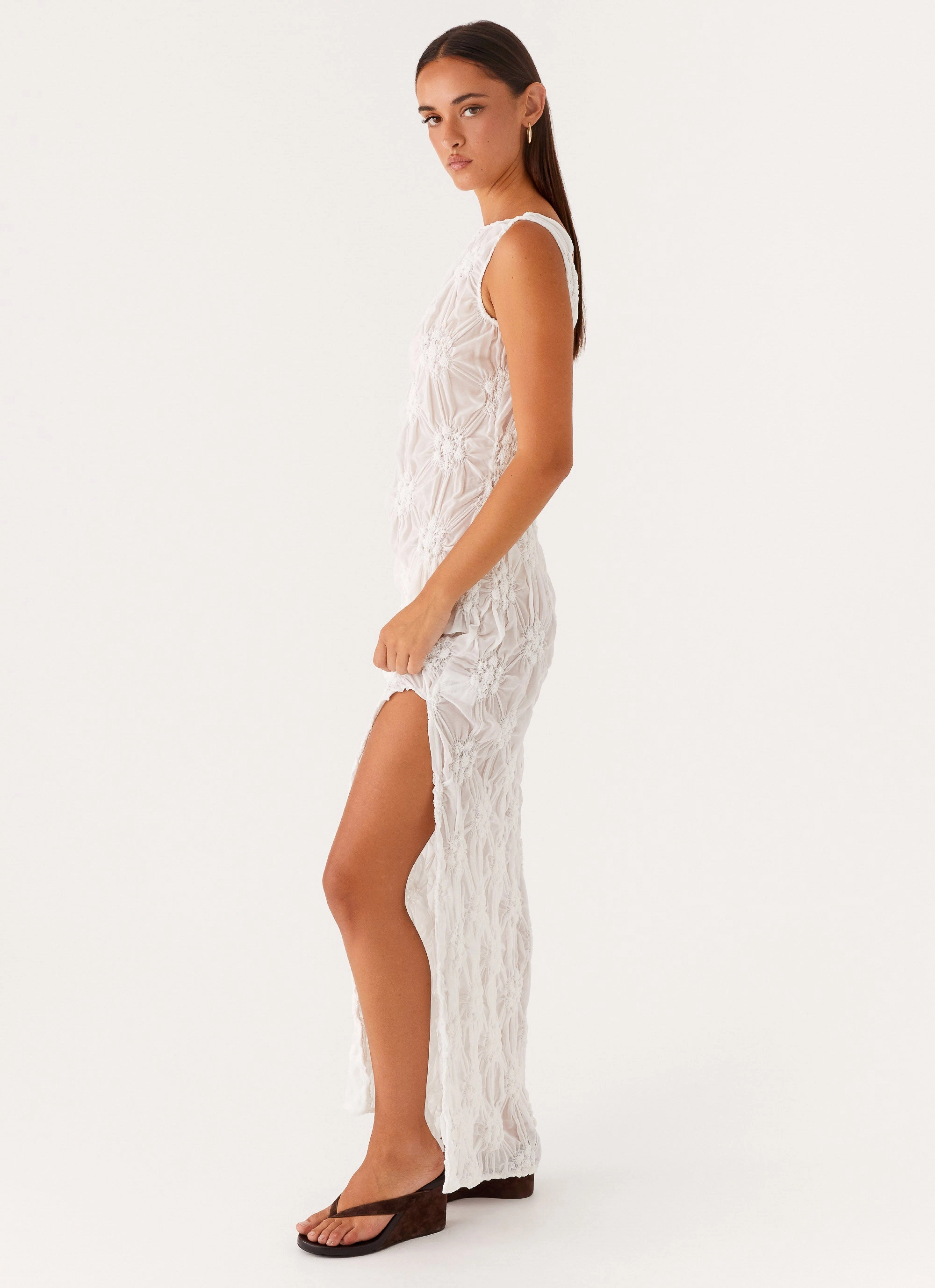 Briar Backless Maxi Dress - Ivory Flattering Layer Fall Inspired