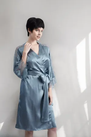 DISANGNI Ladies Luxury Silk Pajamas 100% Mulberry Silk Real Silk Robe Kimono