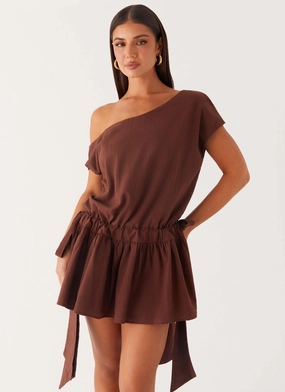 Ettie Mini Dress - Chocolate Peace Glow