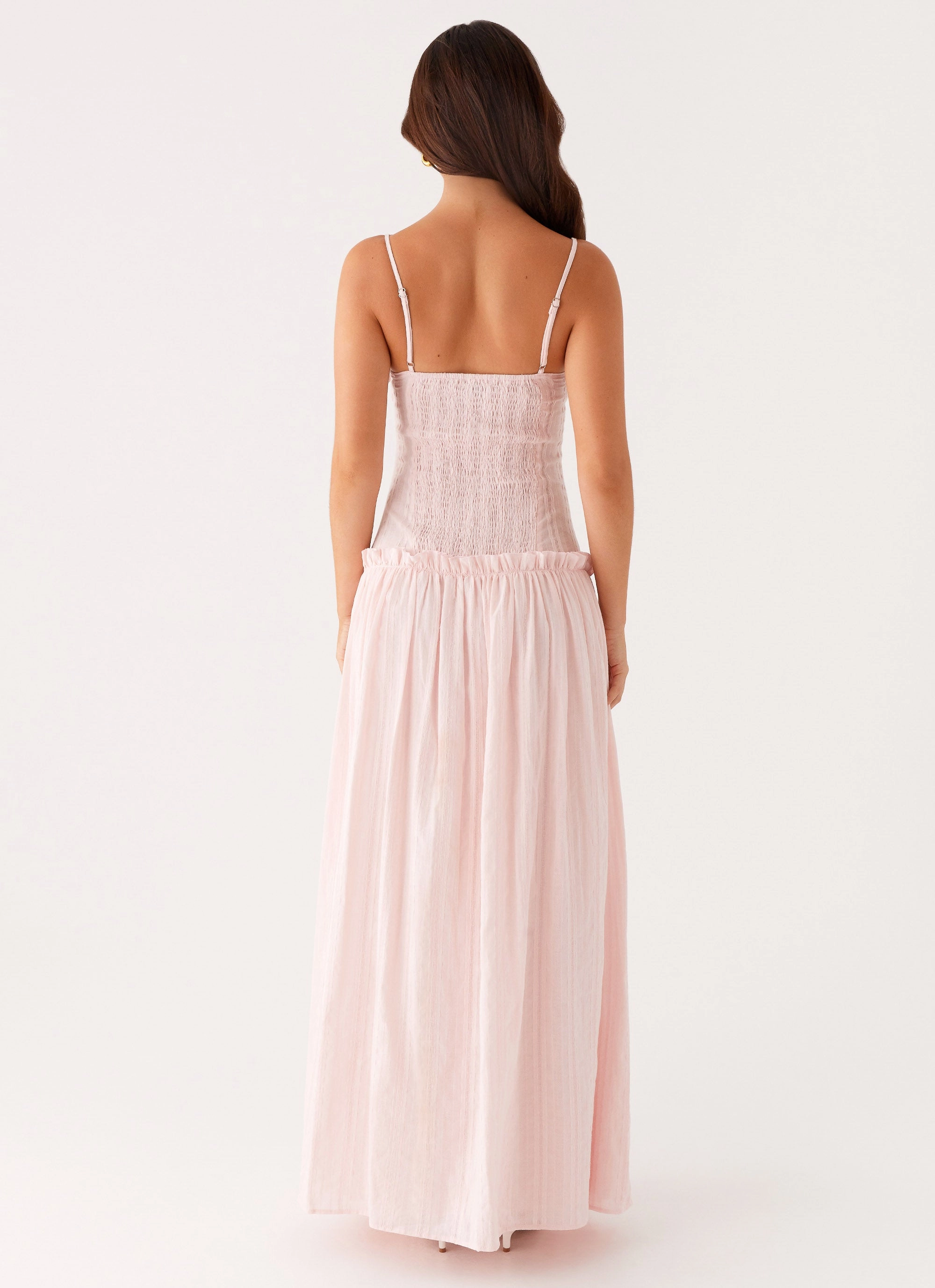 Jacinda Drop Waist Maxi Dress - Pink Fashionable And Functional