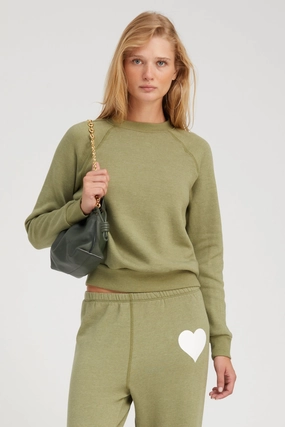 Basil Shrunken Raglan Sweatshirt Odor Resistant Material Thermal Insulation Tech