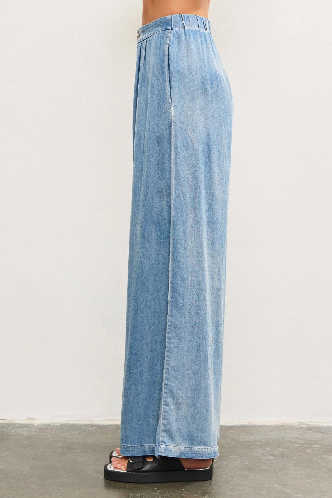 MADDIE DENIM WIDE-LEG PANTS Plus-size option Urban Look