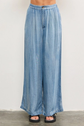 MADDIE DENIM WIDE-LEG PANTS Quick Wear Fit