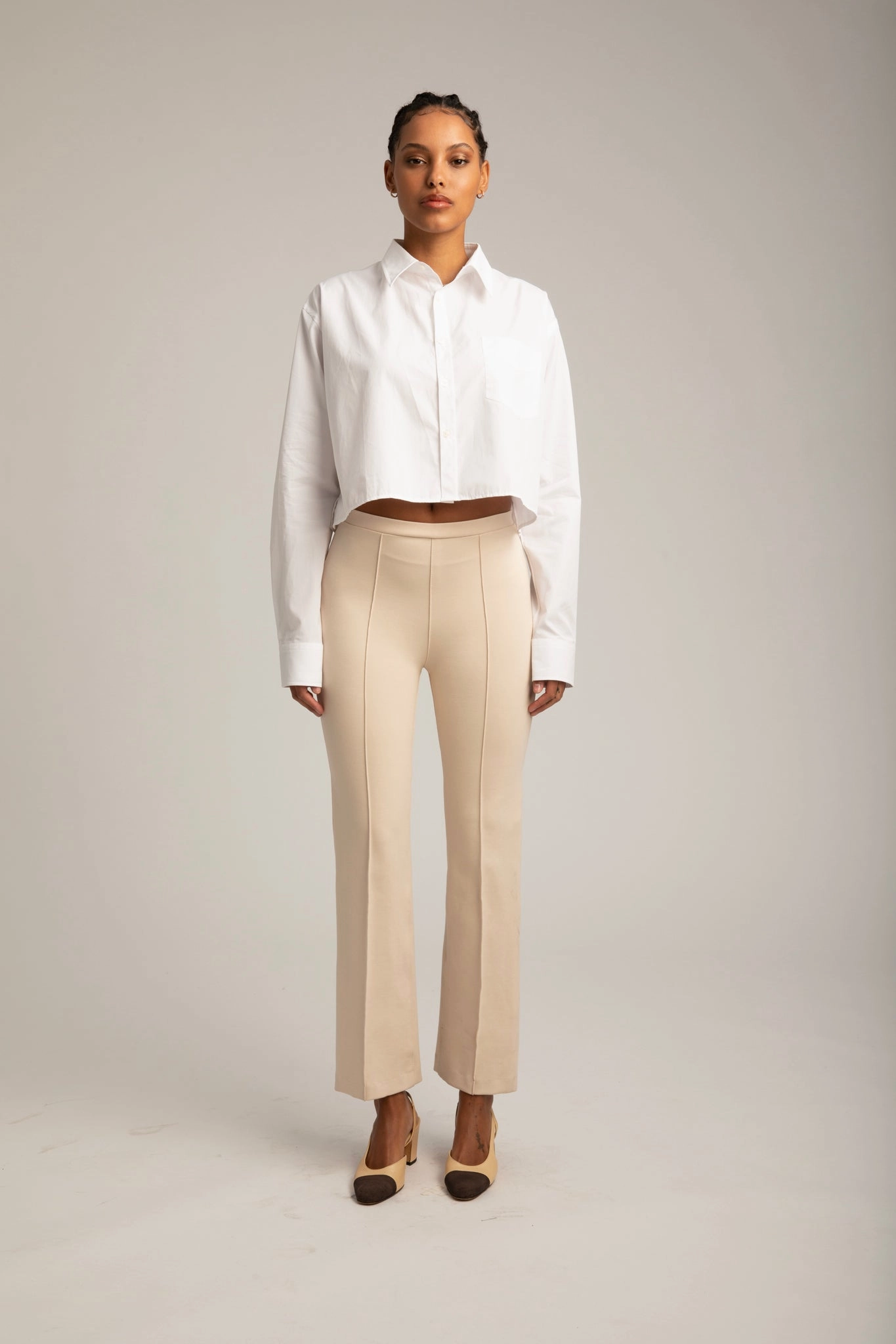 EcoFriendlyBlend MultiPocket Configuration White Cropped Button Down