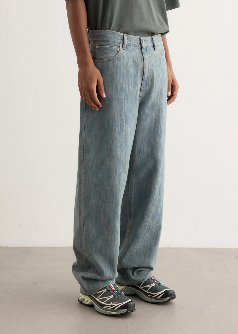 Dragline Textured Jeans Contemporary Look Customizable Hem Options