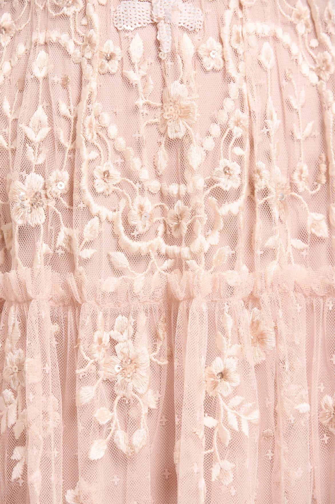 Linen Soft Dragonfly Garden Ankle Gown