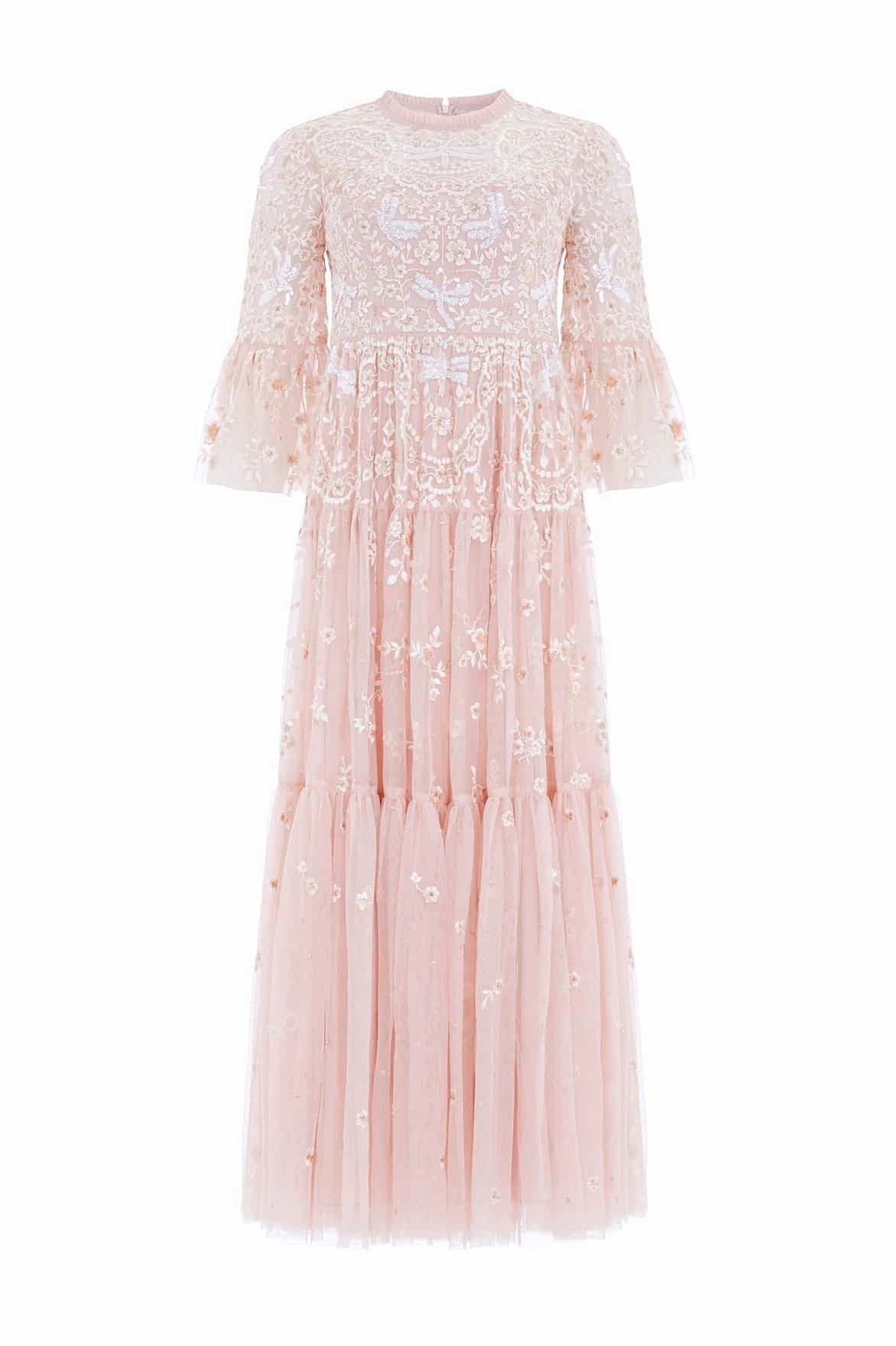 Dragonfly Garden Ankle Gown Flow Line Lace Fine