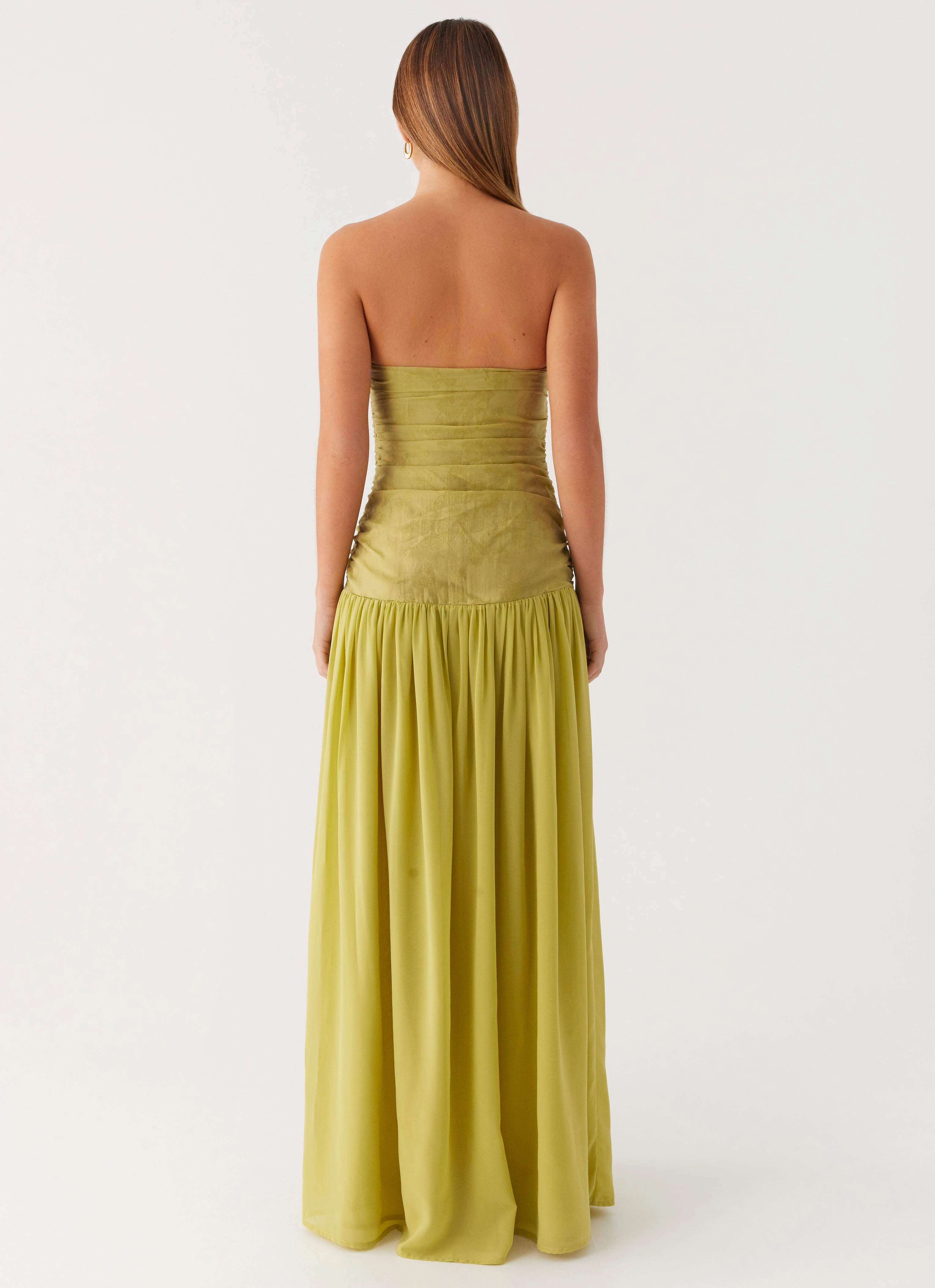 Perfect Cut Minimalist Style Dreamer Maxi Dress - Lime Zest