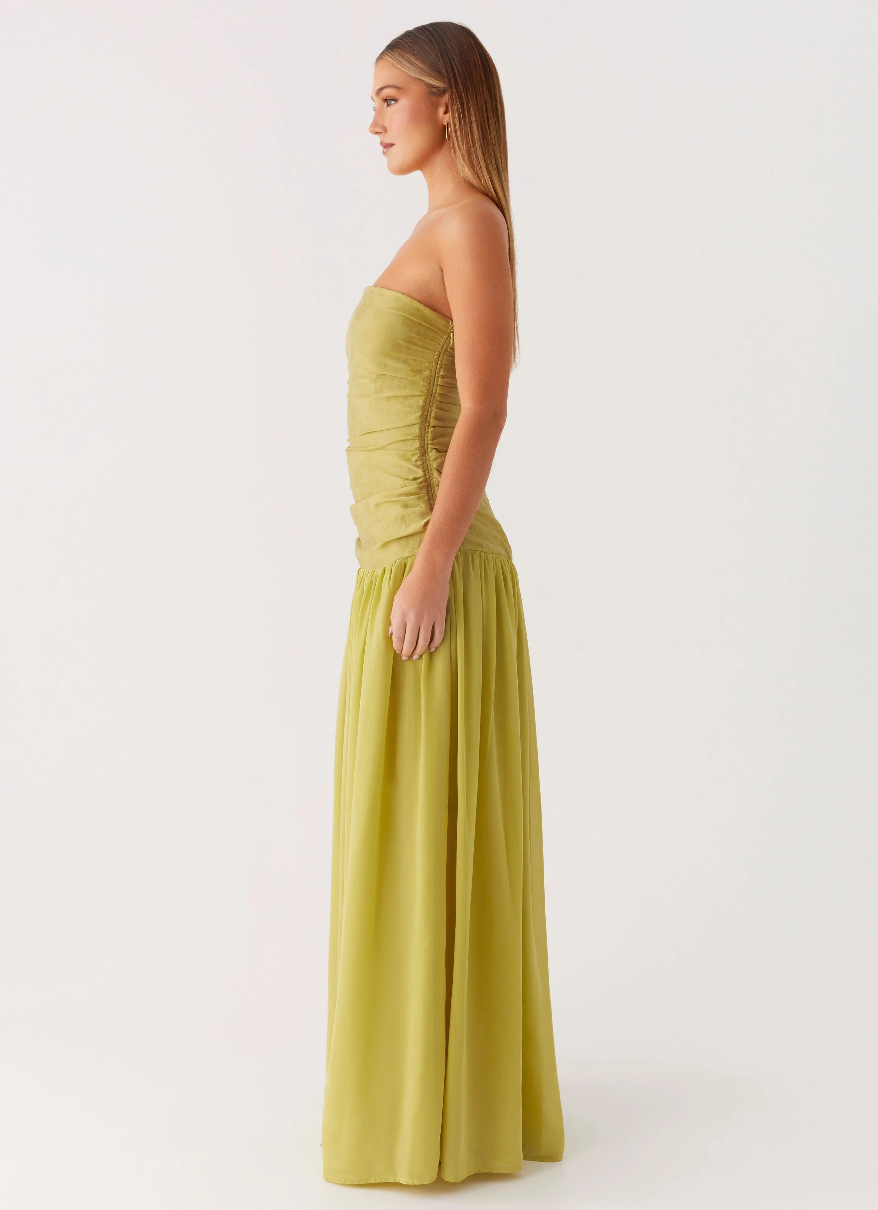 Chill Comfort Dreamer Maxi Dress - Lime Zest