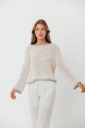 Dreamscape Sweater in Ivory Grey VentilatedMesh