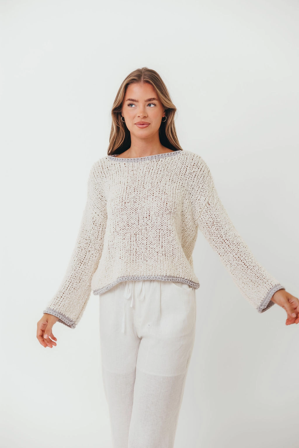Dreamscape Sweater in Ivory Grey VentilatedMesh