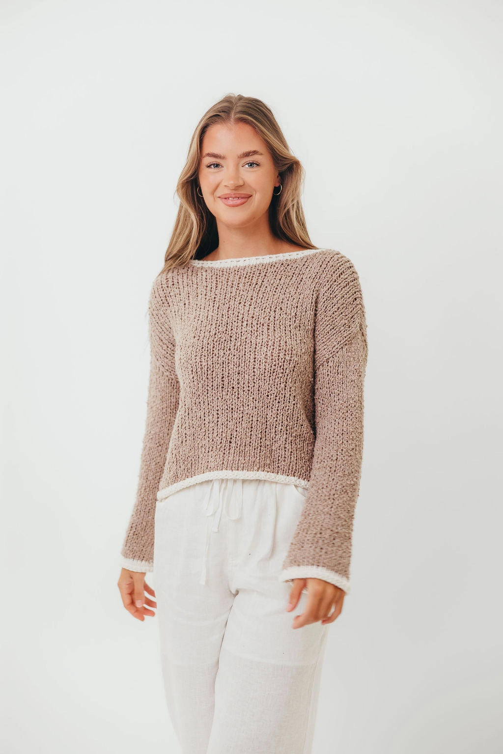 Dreamscape Sweater in Mocha Ivory SeamlessSidePanels