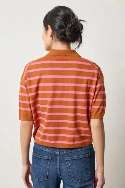 VentilatedMesh Sporty T-shirt Drop Shoulder Polo Neck Sweater Sierra/Calypso