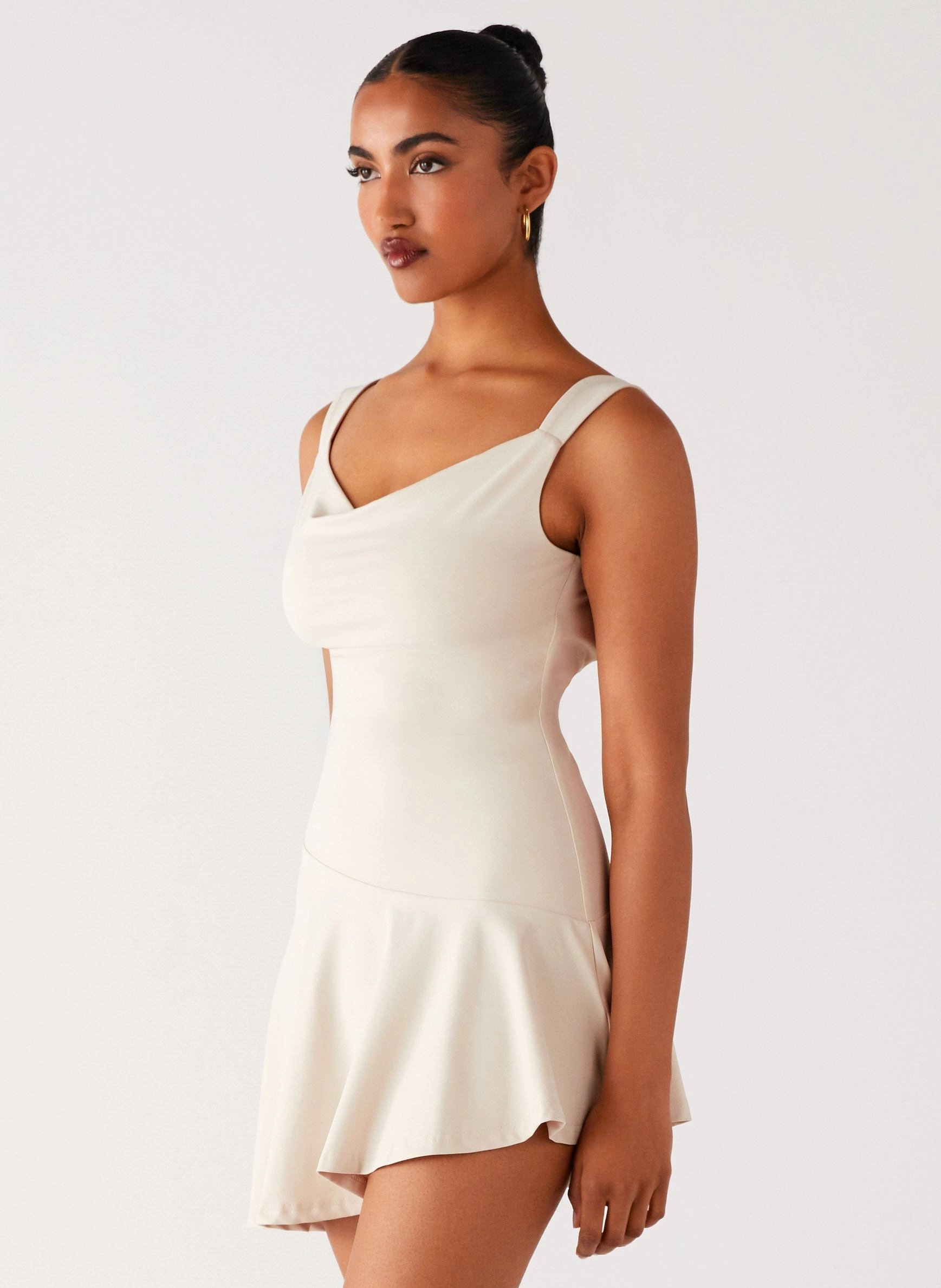 Relax Form Dune Whisper Mini Dress - Ivory