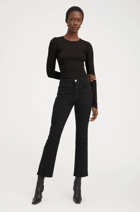 Ella Ankle Flare Denim Slim Shape Abrasion Resistant Surface