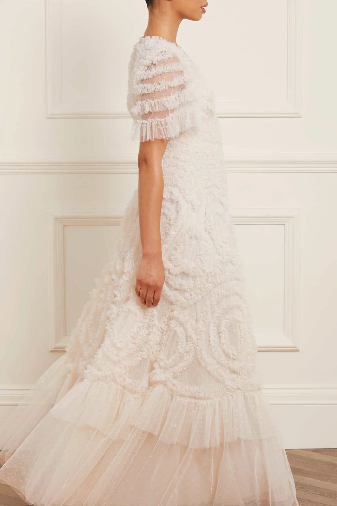 Classic Mood Subtle Elegance Verity Ruffle V-Neck Gown