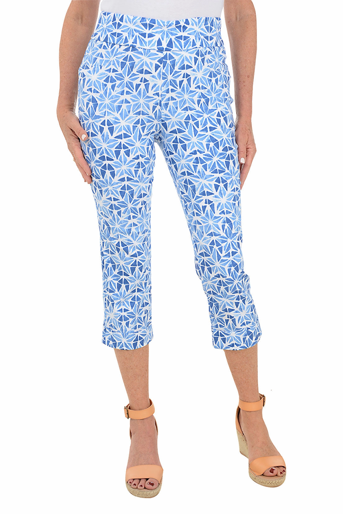 Seamless Wear Star Print Pull-On Crop Pant