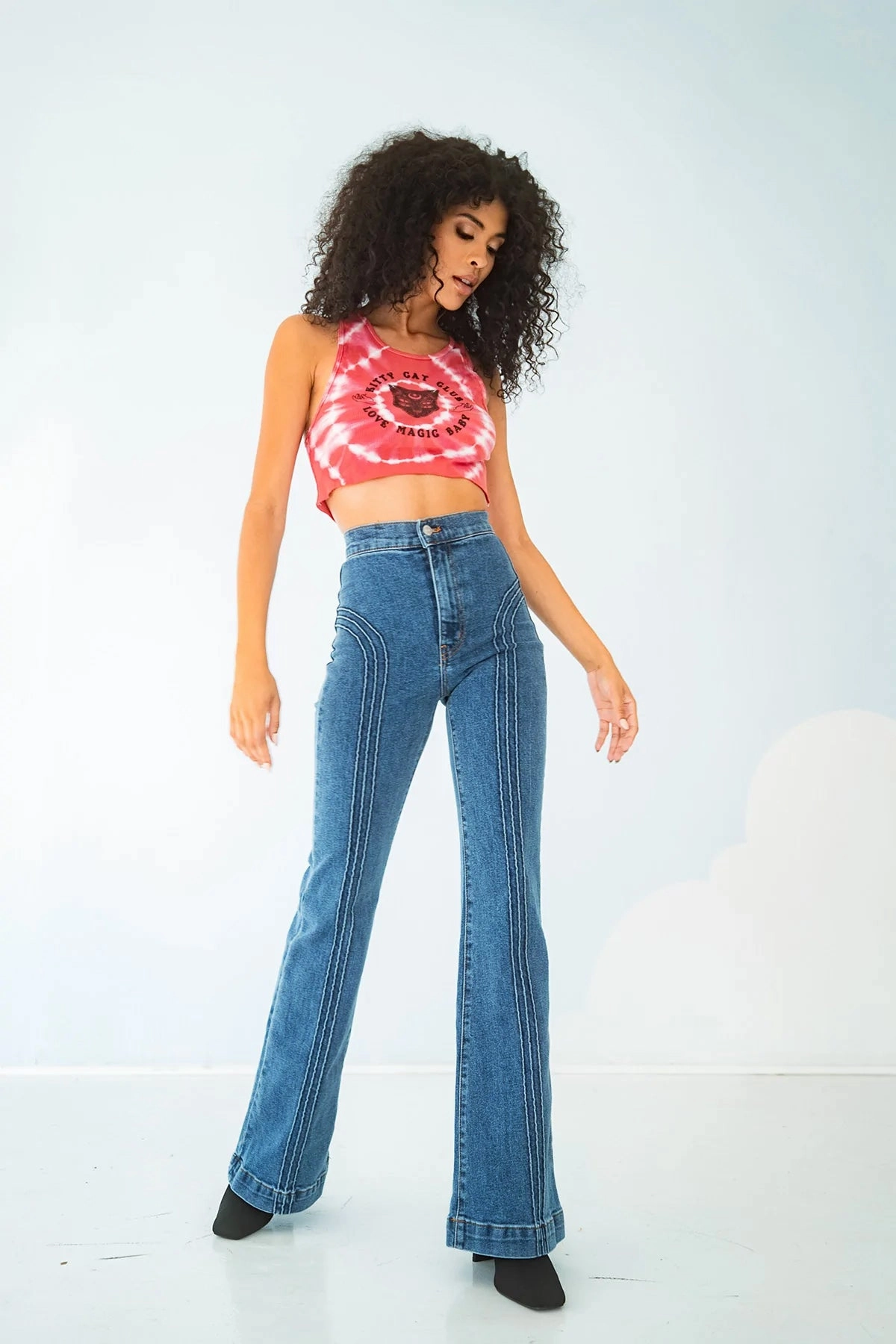 TaglessDesign Rollergirl Flares / Blue Clue Wash