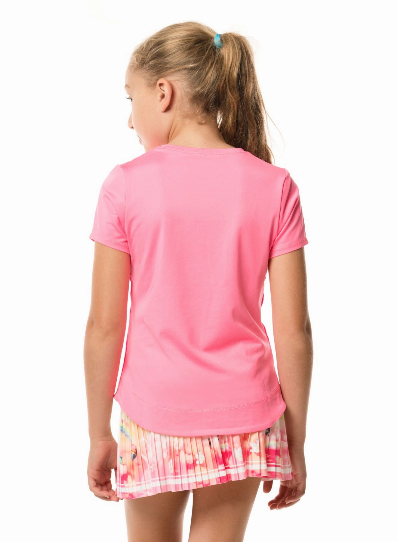 DroppedShoulder FrictionResistant Fabric Dynamic High-Low Short Sleeve