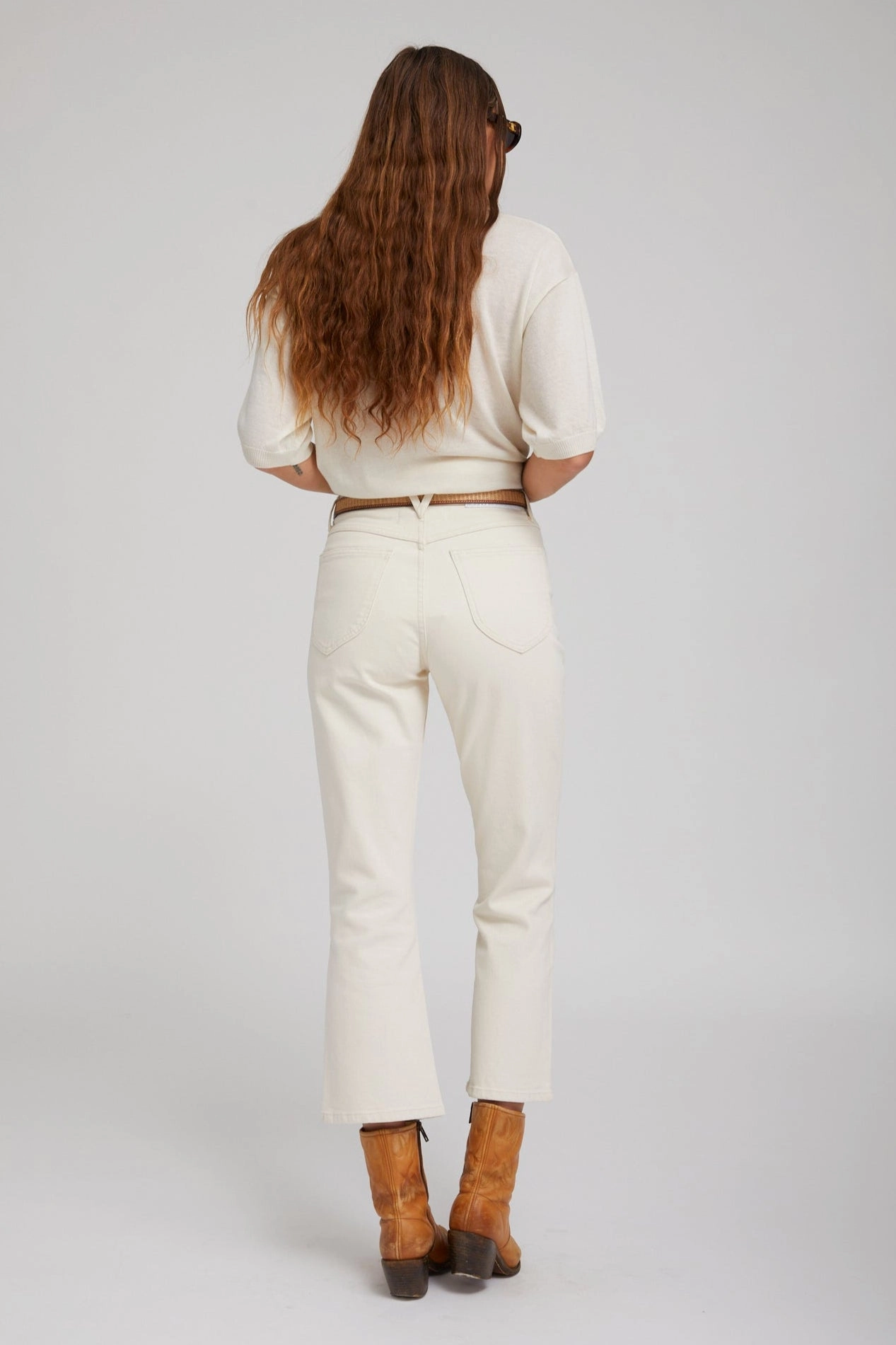 Anti Pill Finish Earhart Crop Flare Denim