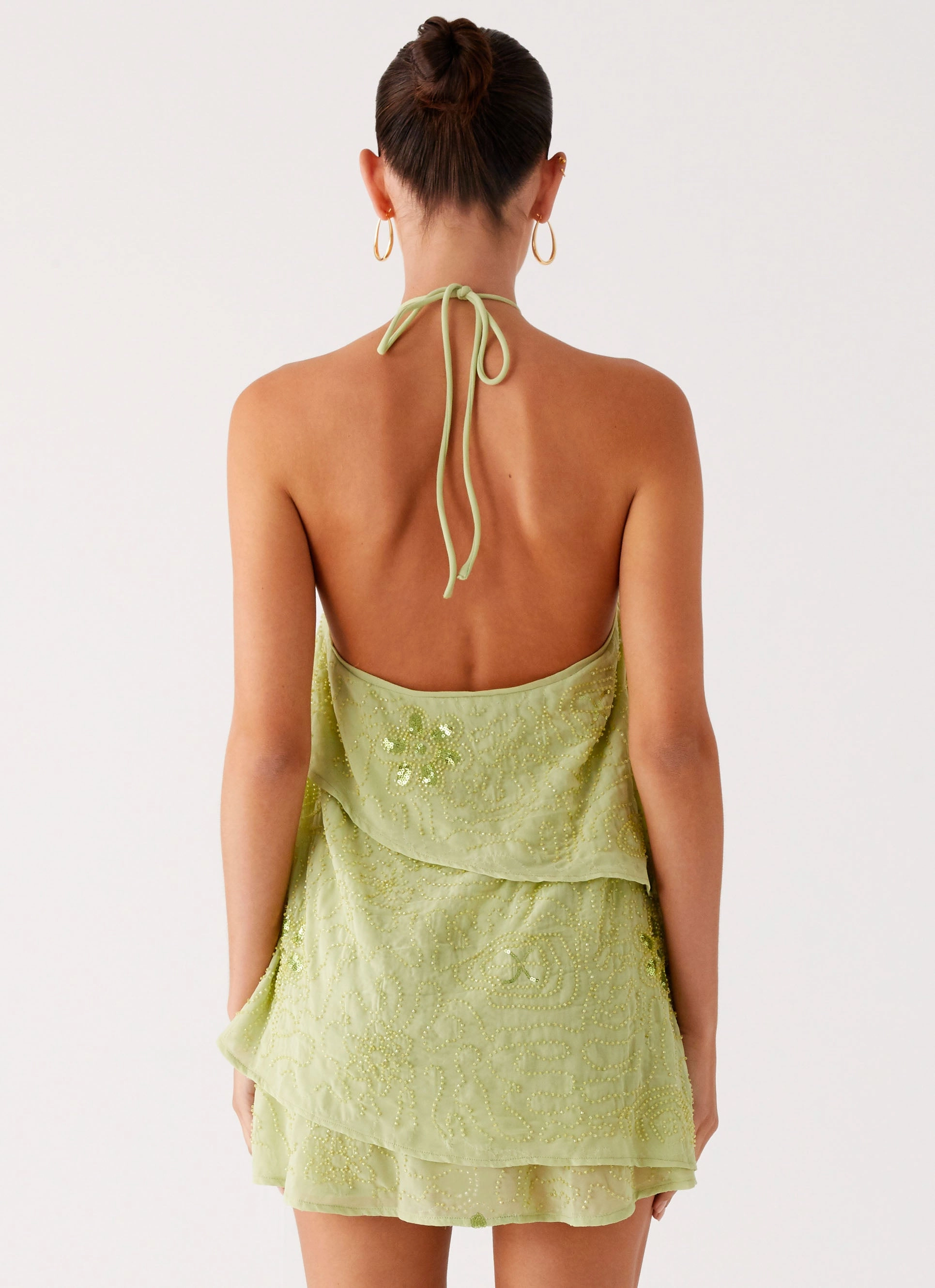 BreathableLining On The Go Beaded Mini Dress - Mint