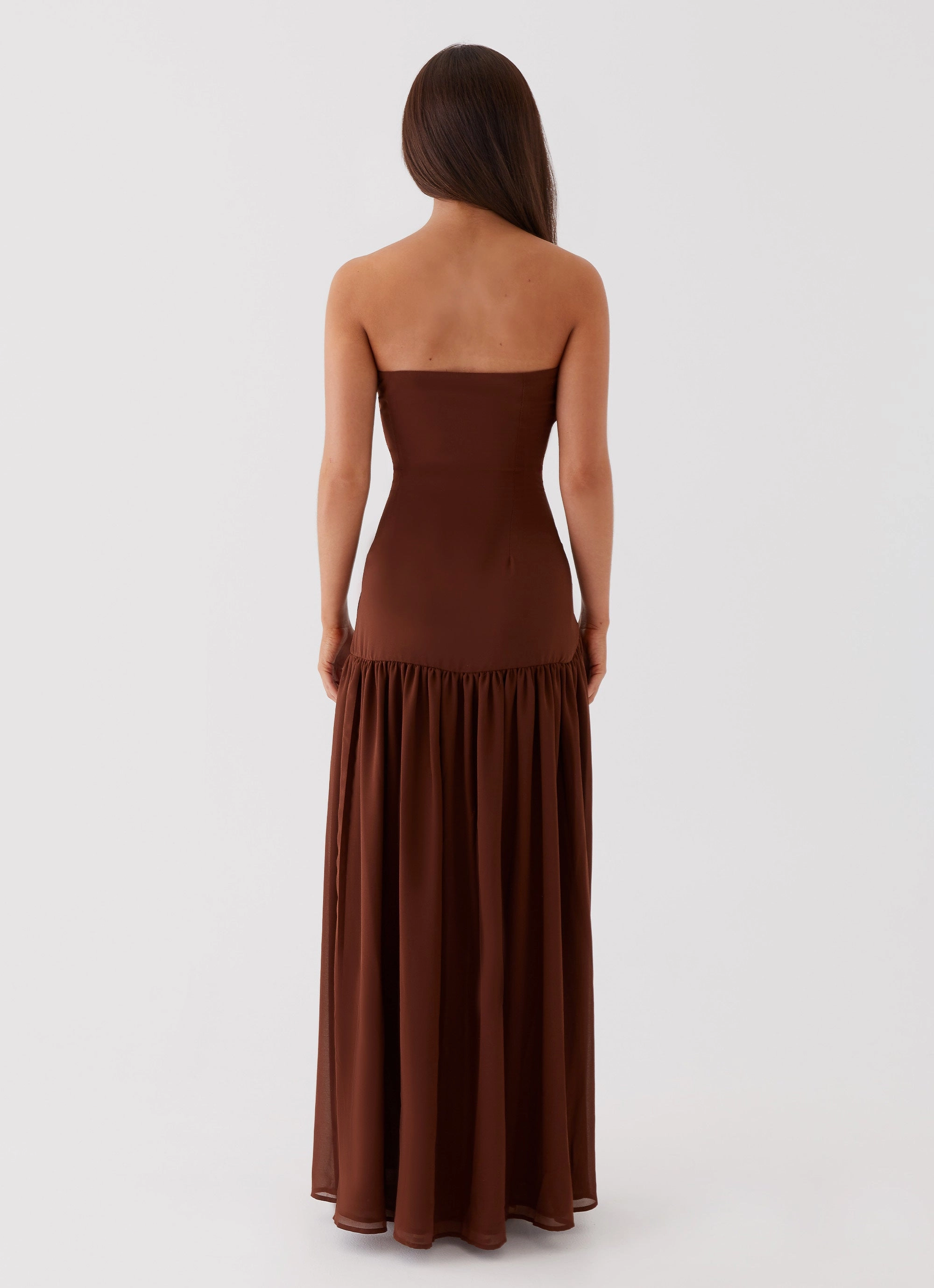 Modern Comfort Eden Strapless Maxi Dress - Brown