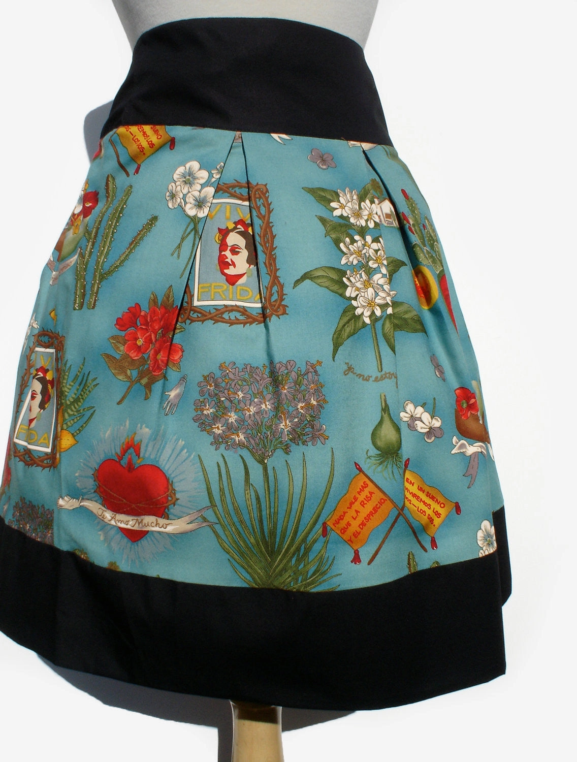 Beach Day Fashion Pulse Viva Frida Blue Skirt #S-RS738