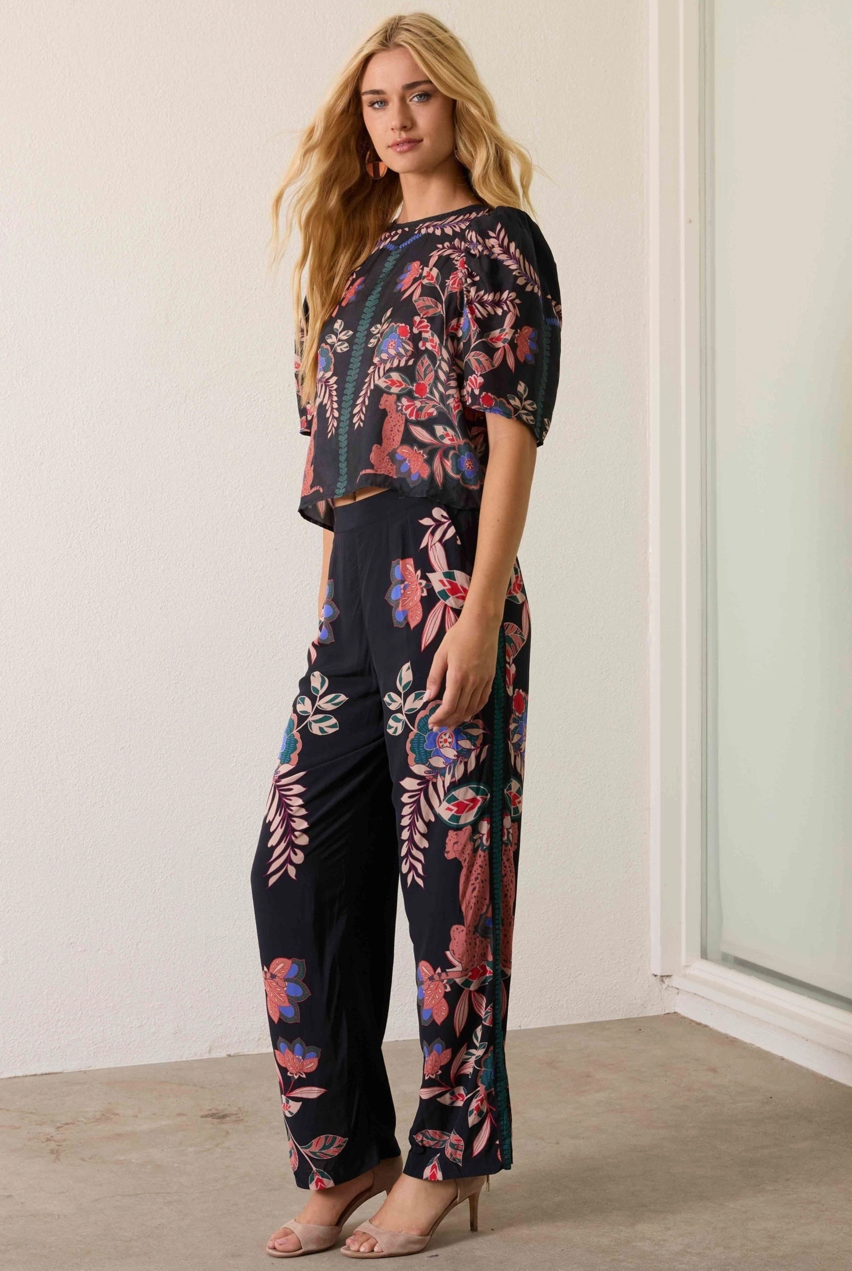 Maxine Pant in Zulu Prince Cheetah Comfortable Layering