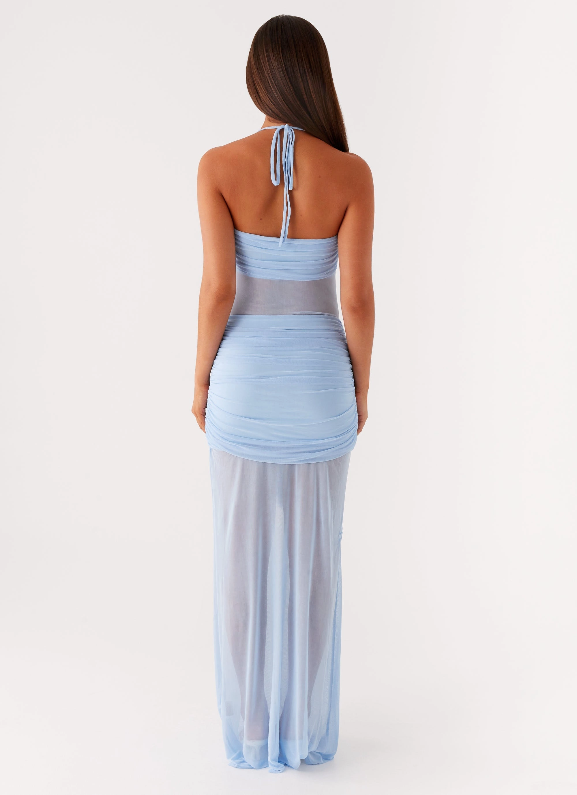 Lily Halter Maxi Dress - Blue Refined Style