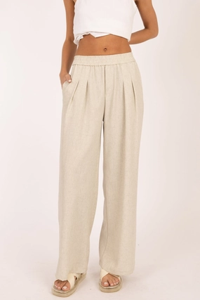 SKYLAR PLEATED WIDE-LEG PANTS Easy Pack Urban Flex