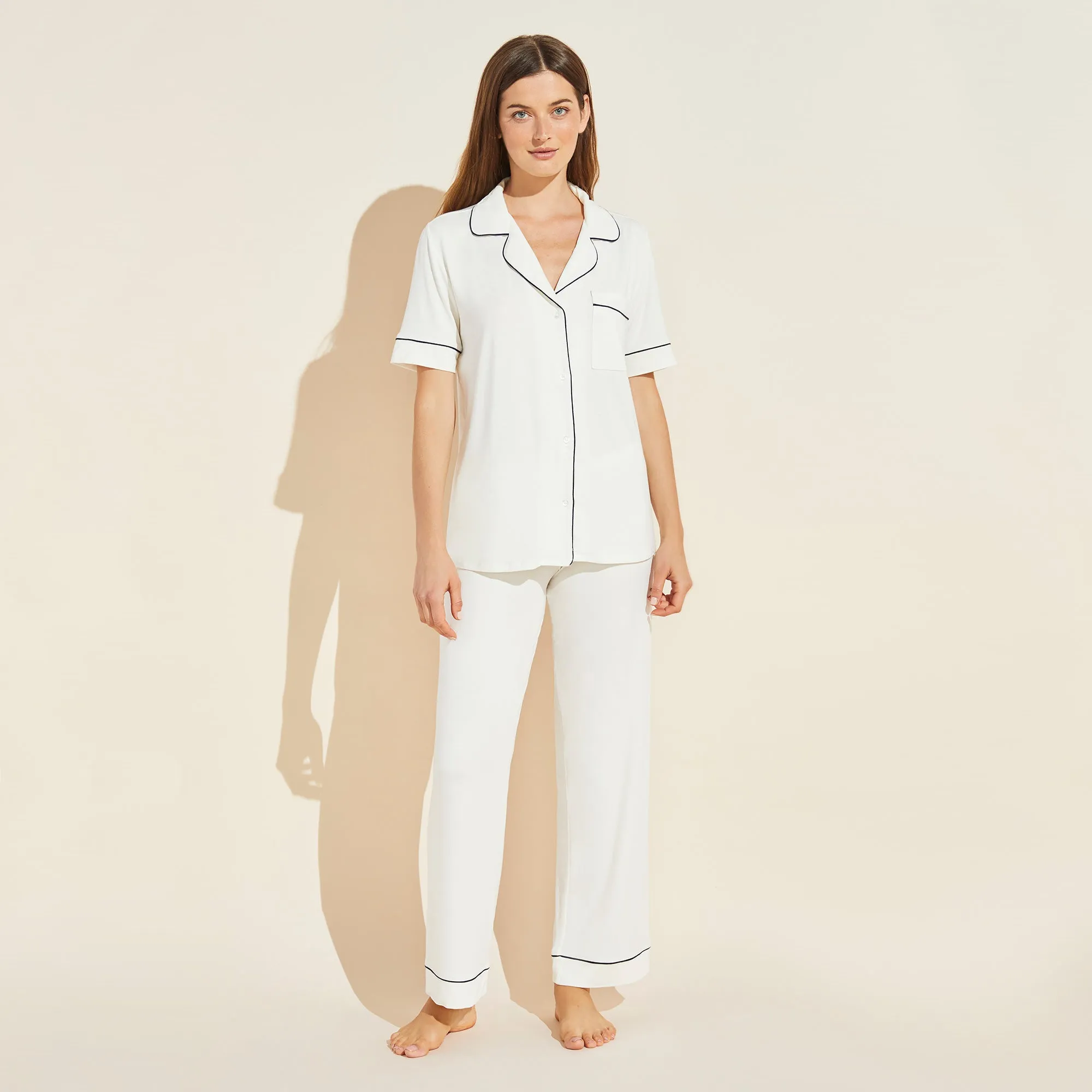 Eberjey Gisele Short Sleeve and Pant PJ Set