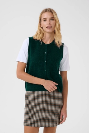 PIMIRA KNIT VEST Ribbed Collar Style AntiStaticInnerLining
