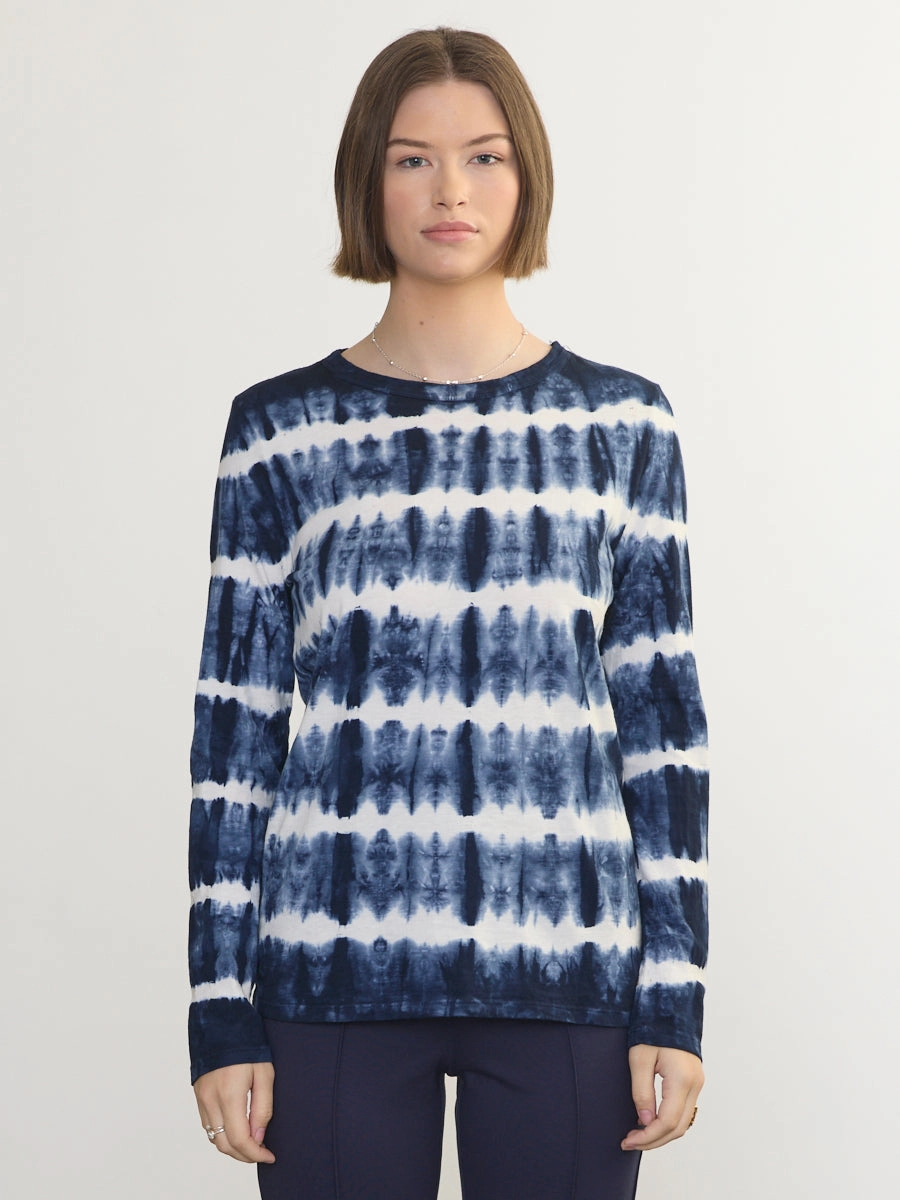 RelaxedNeckline L/S TIE DYE TEE