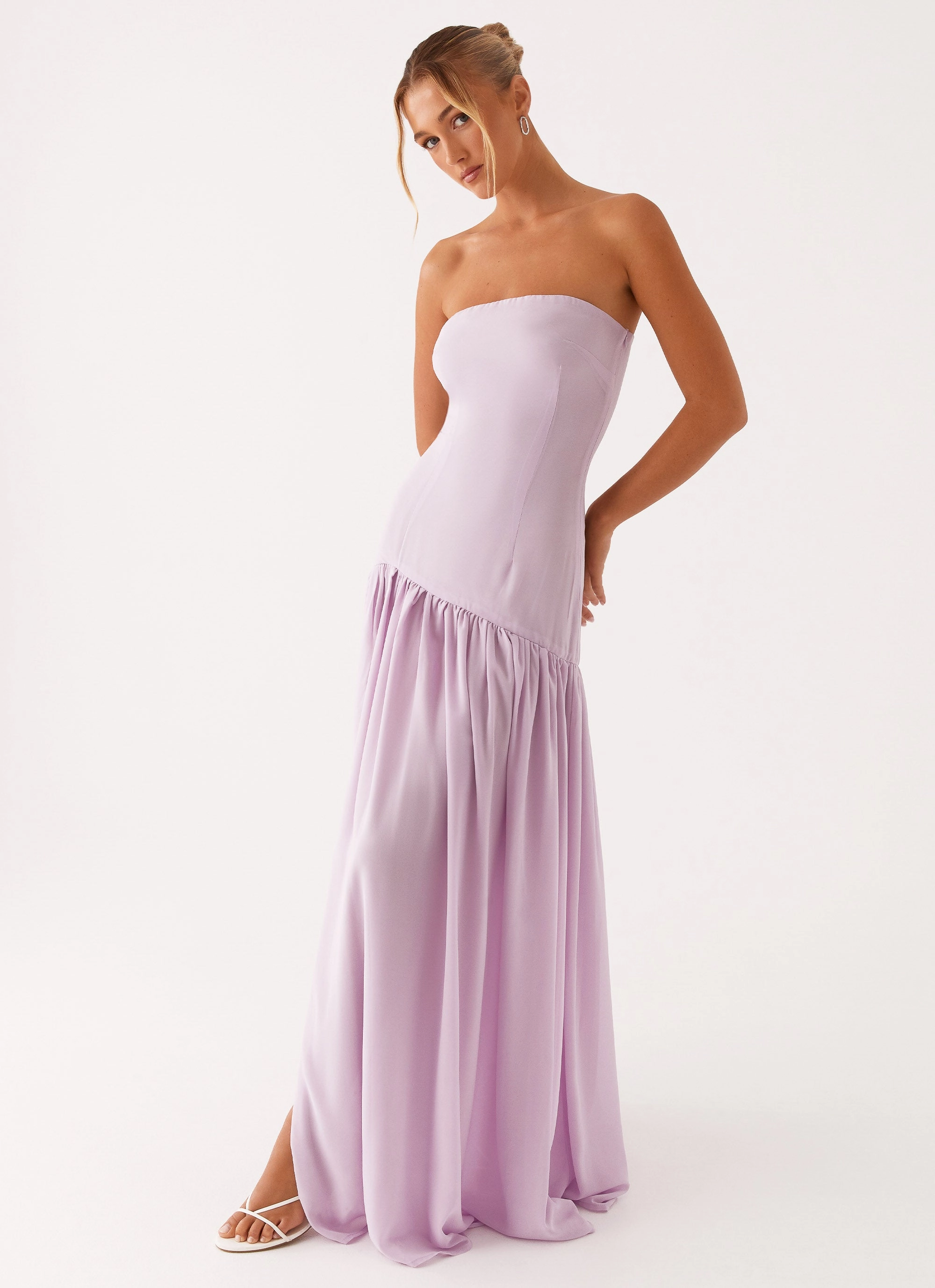 Eden Strapless Maxi Dress - Lilac Evening-Wear Mood Glow