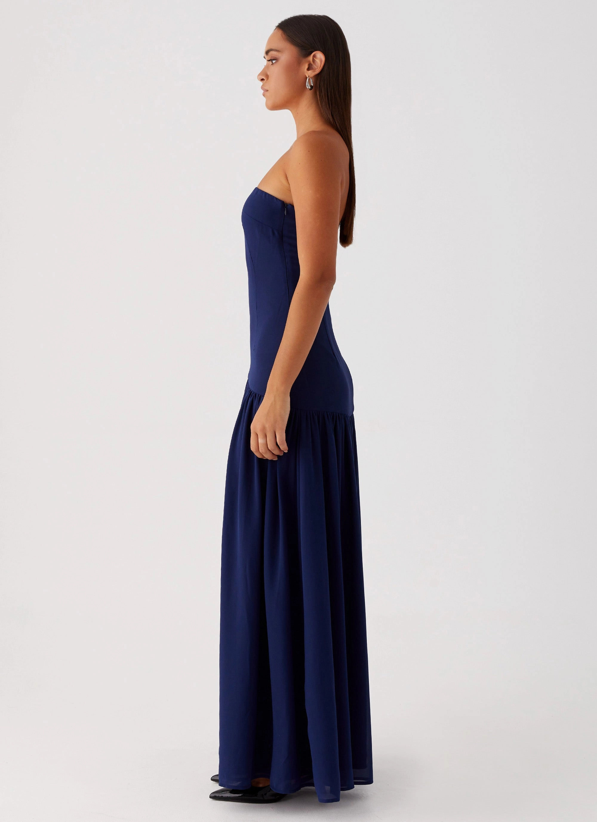 Urban Classic Eden Strapless Maxi Dress - Navy