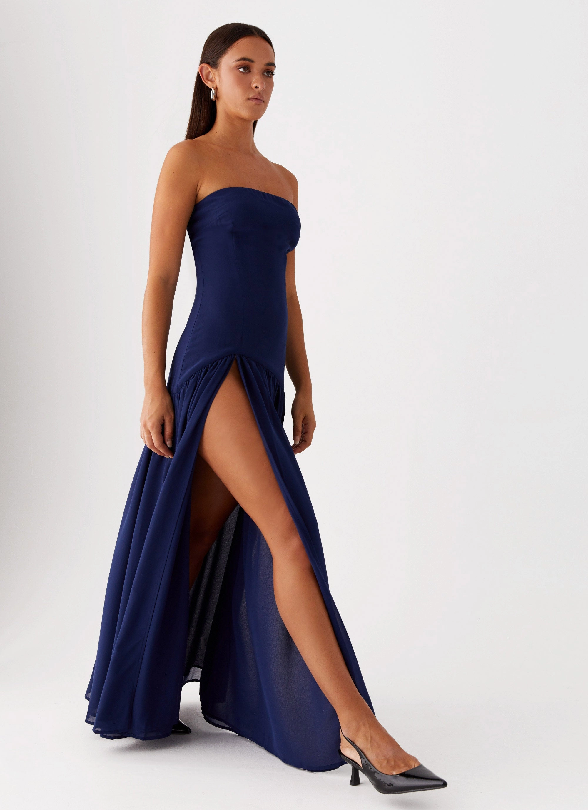 Eden Strapless Maxi Dress - Navy EcoFriendlyDye