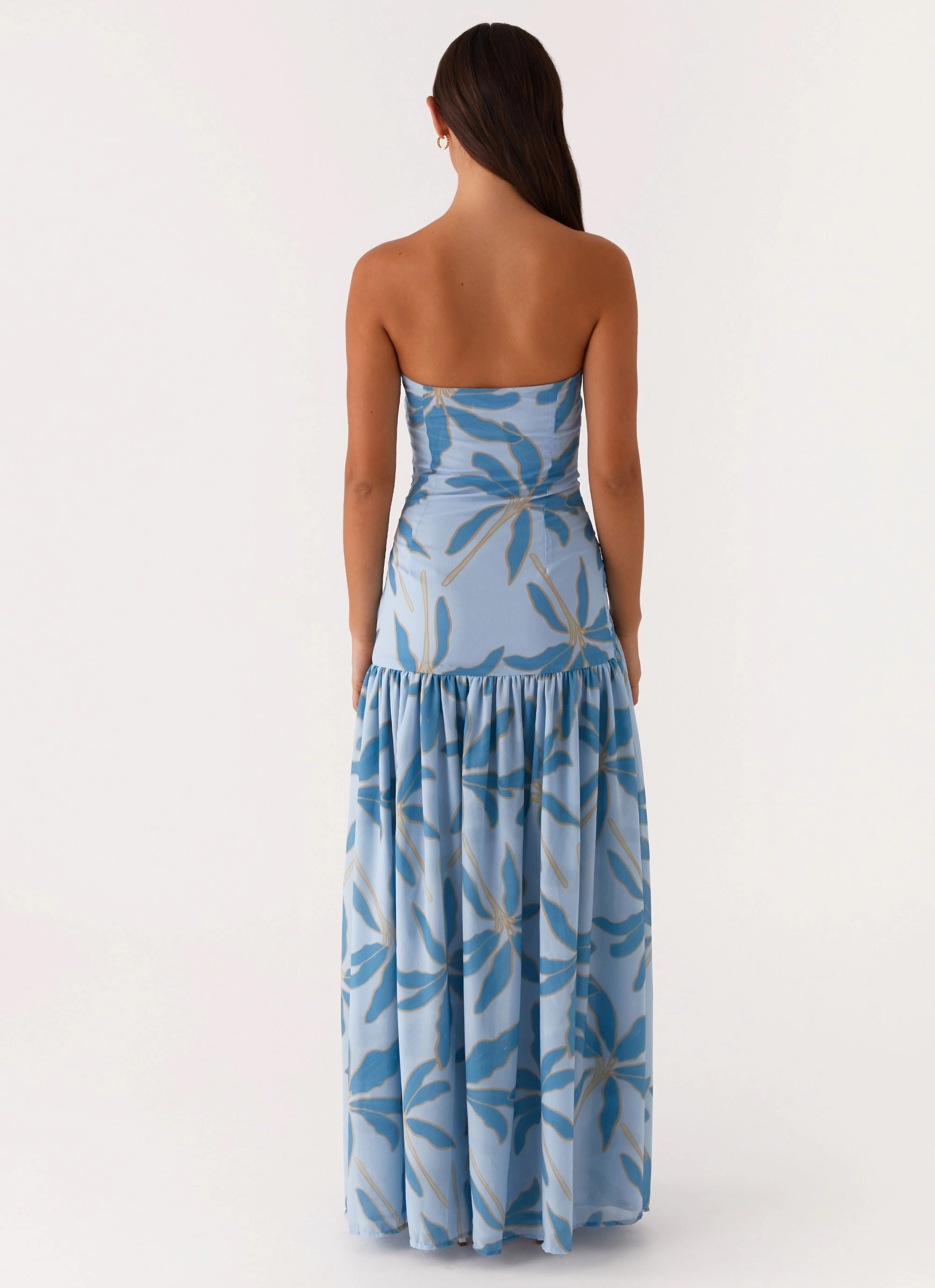 Texture Style Eden Strapless Maxi Dress - Opulent Blue