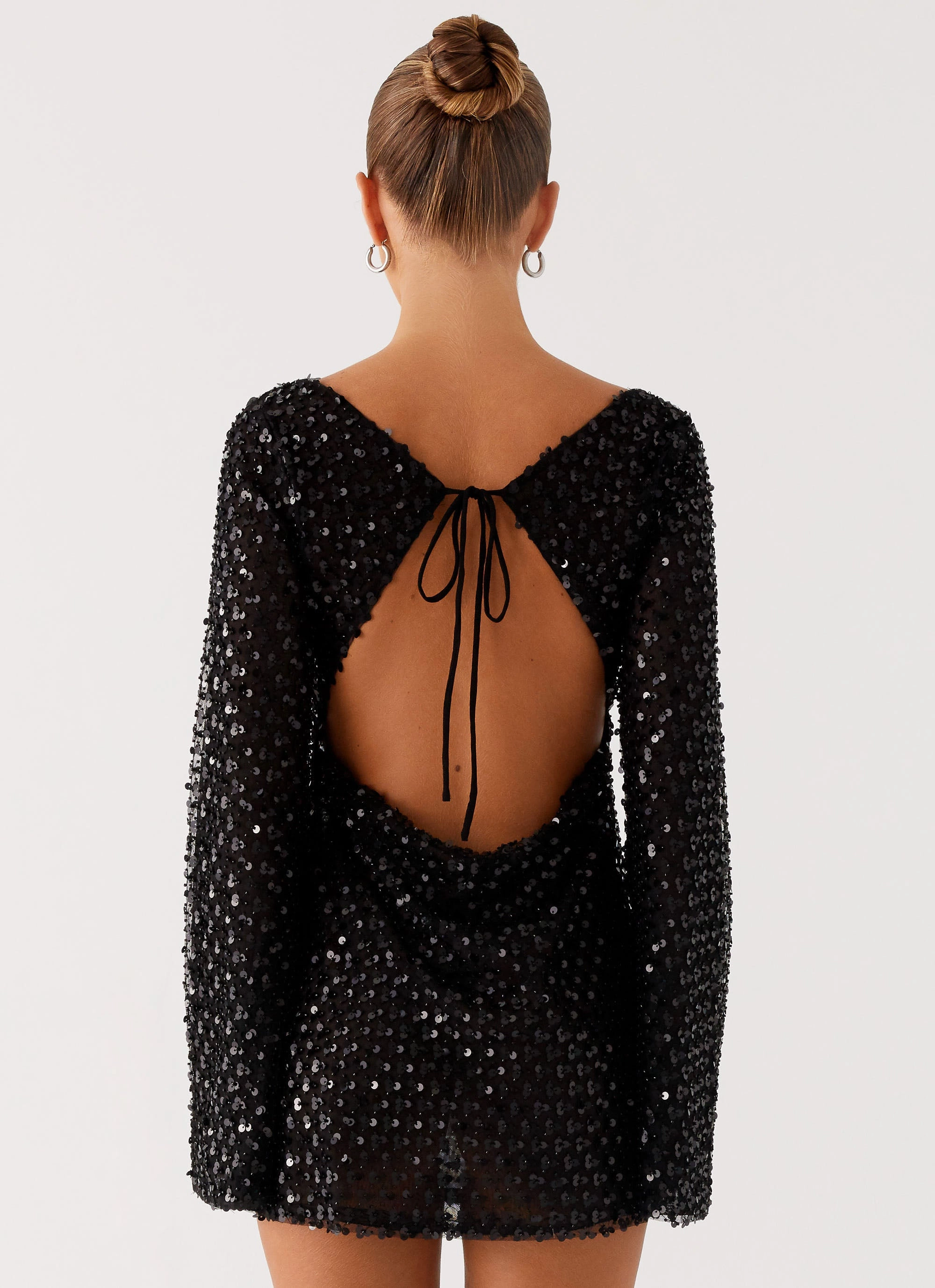 Gentle Stitch Edessa Sequin Mini Dress - Black