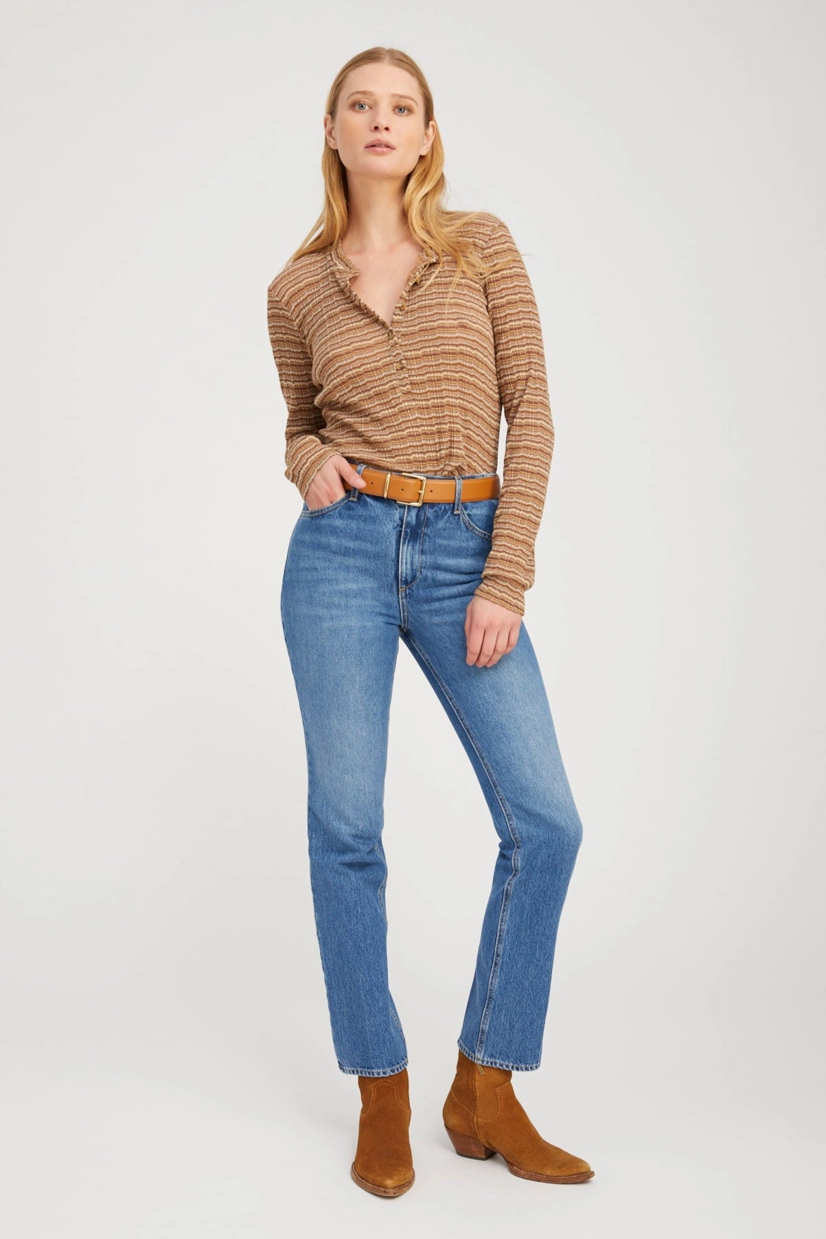 Edith Slim Straight Denim Layer Comfort