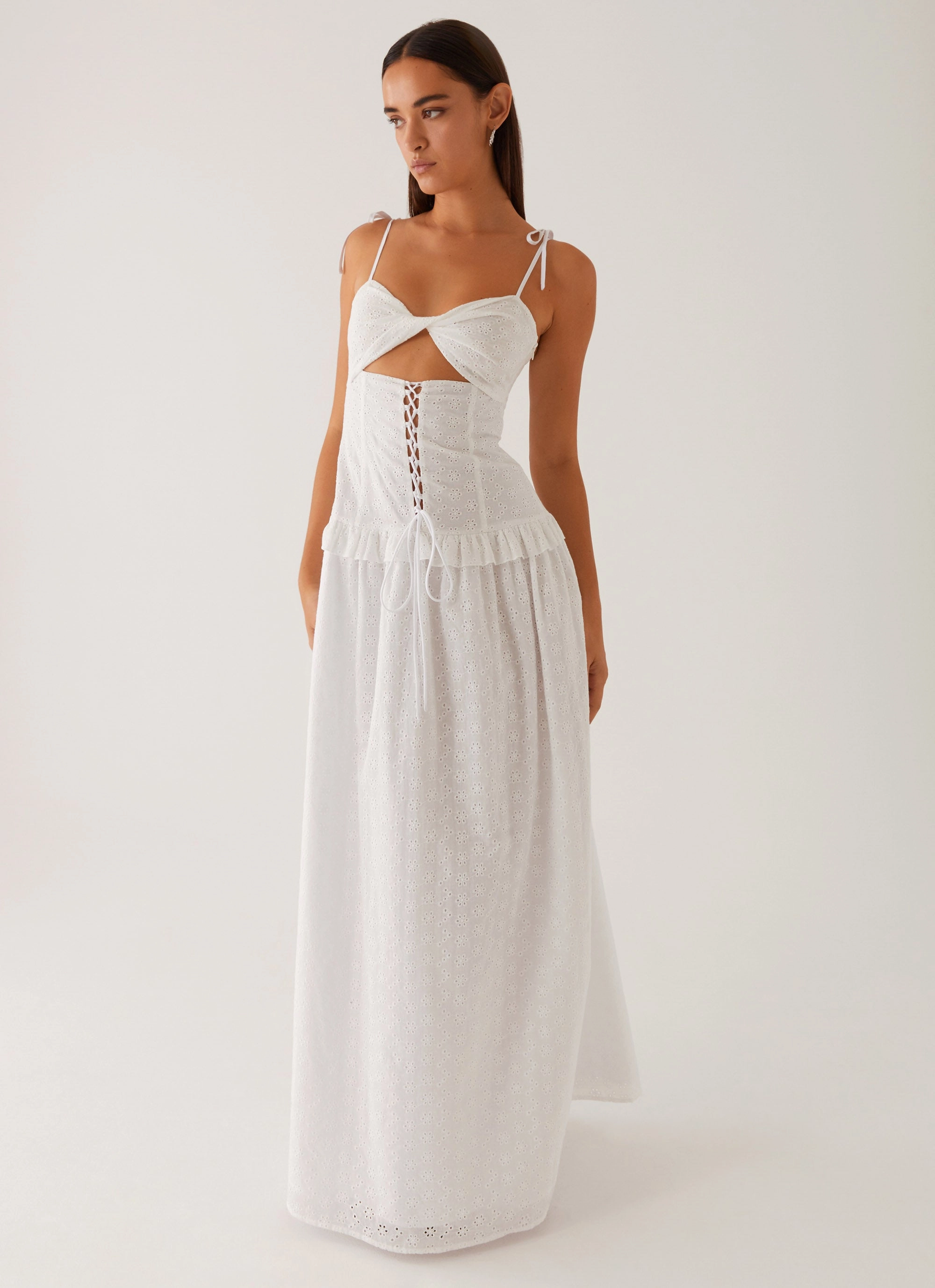 Casual Style Reveria Twist Maxi Dress - Ivory