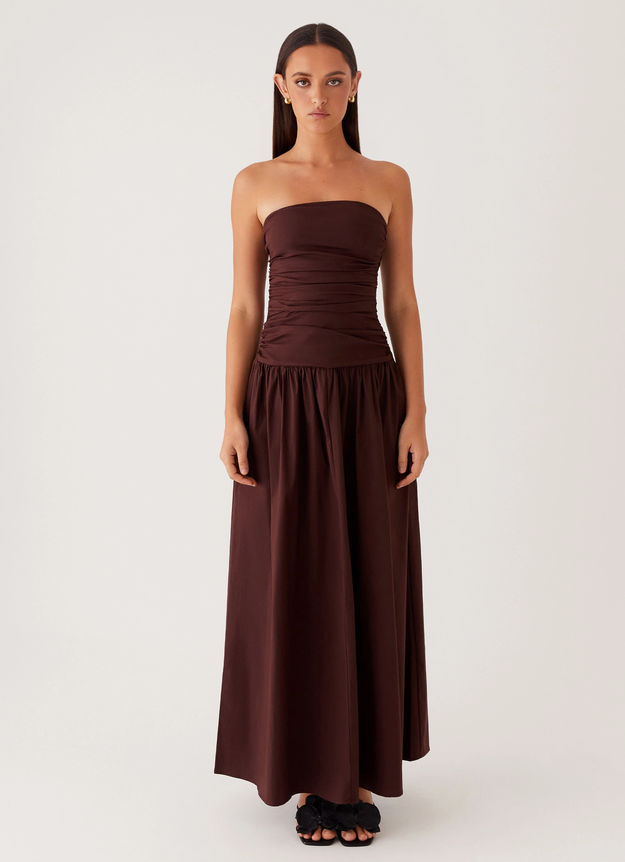 Carmel Maxi Dress - Brown Layer Light