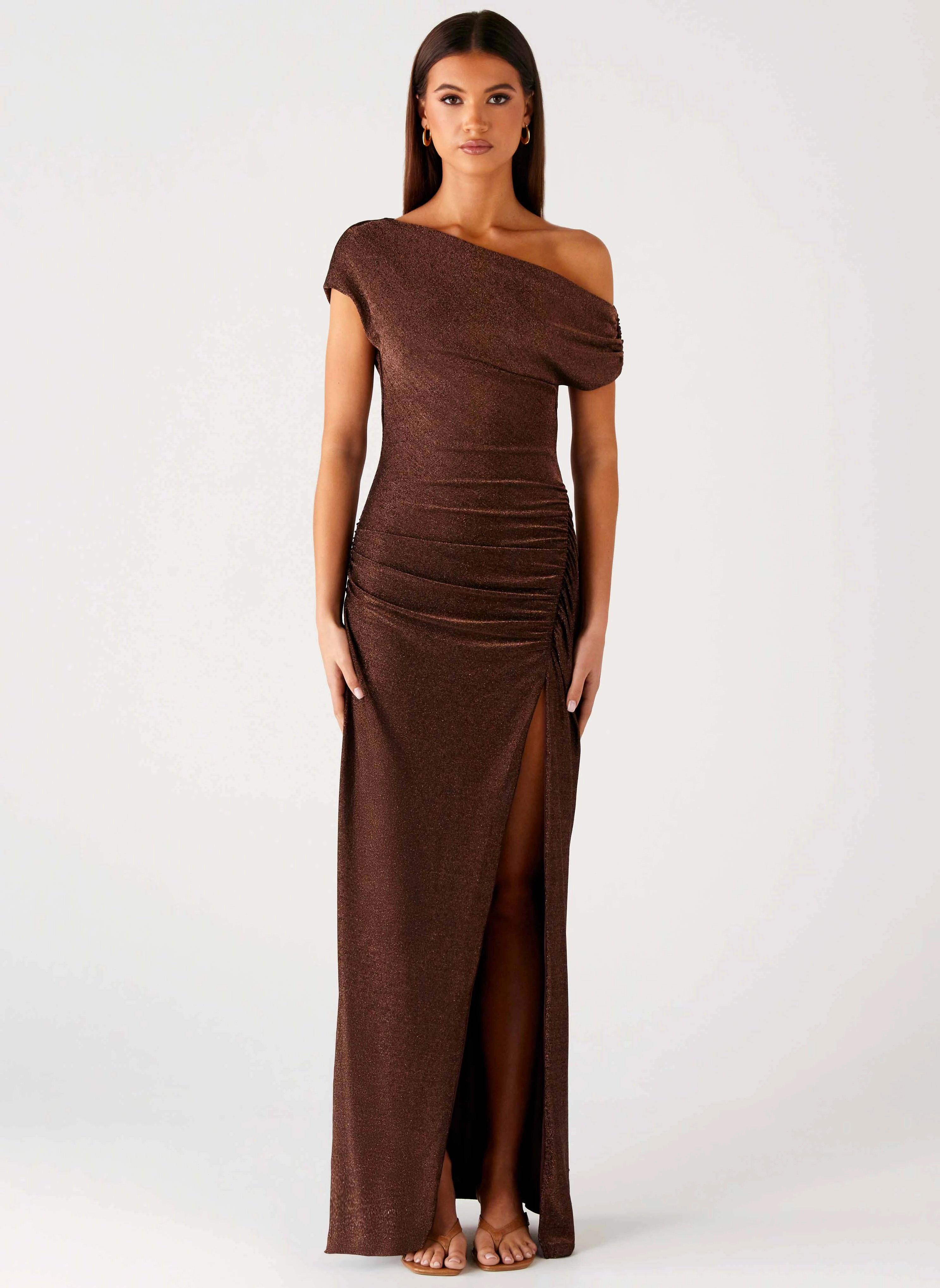 Harvest Moon Maxi Dress - Chocolate Upgrade-Option Floral-Pattern