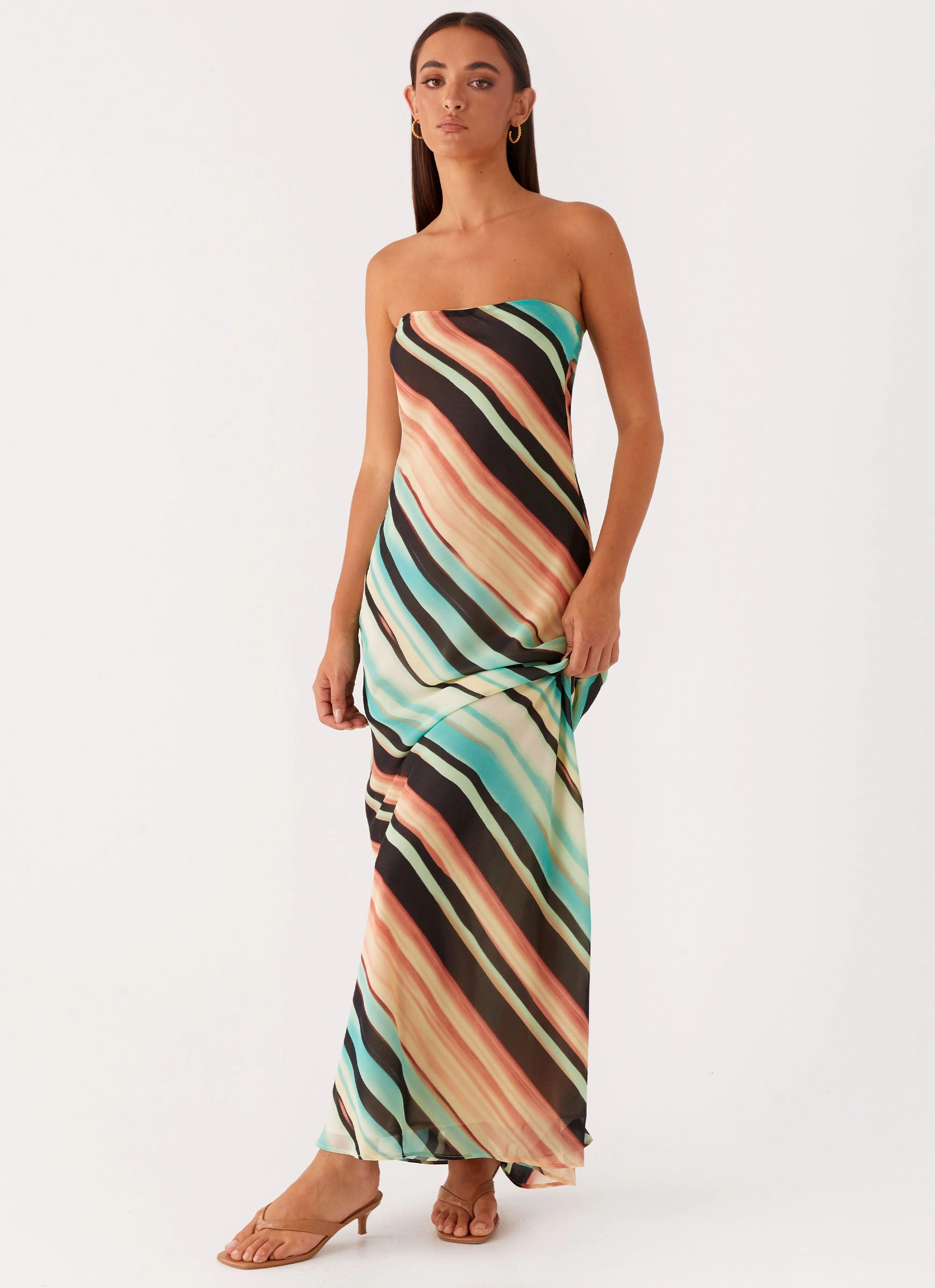 Como Maxi Dress - Stripe Minimal Cut